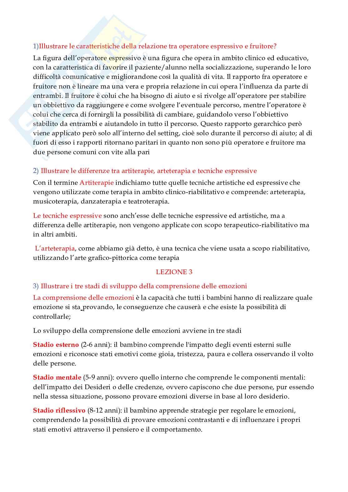 Paniere Linguaggi espressivi nei processi di apprendimento e crescita personale - Risposte aperte - aggiornato (2026) Pag. 2