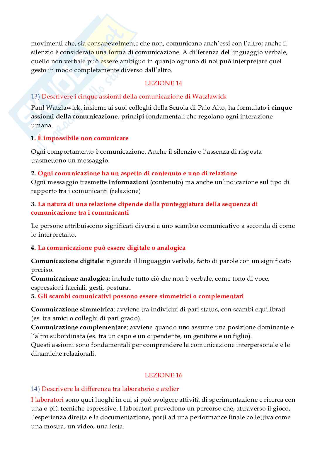 Paniere Linguaggi espressivi nei processi di apprendimento e crescita personale - Risposte aperte - aggiornato (2026) Pag. 6