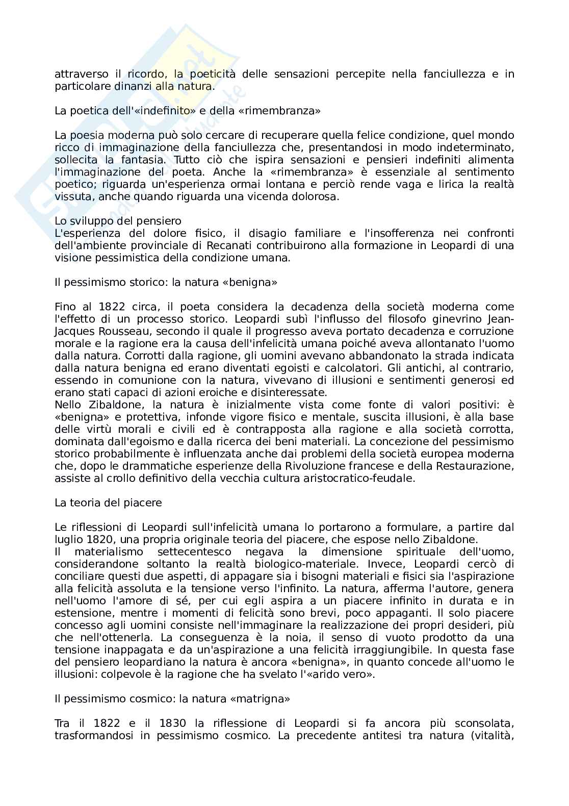 Leopardi, Giacomo - Il suo pensiero Pag. 2