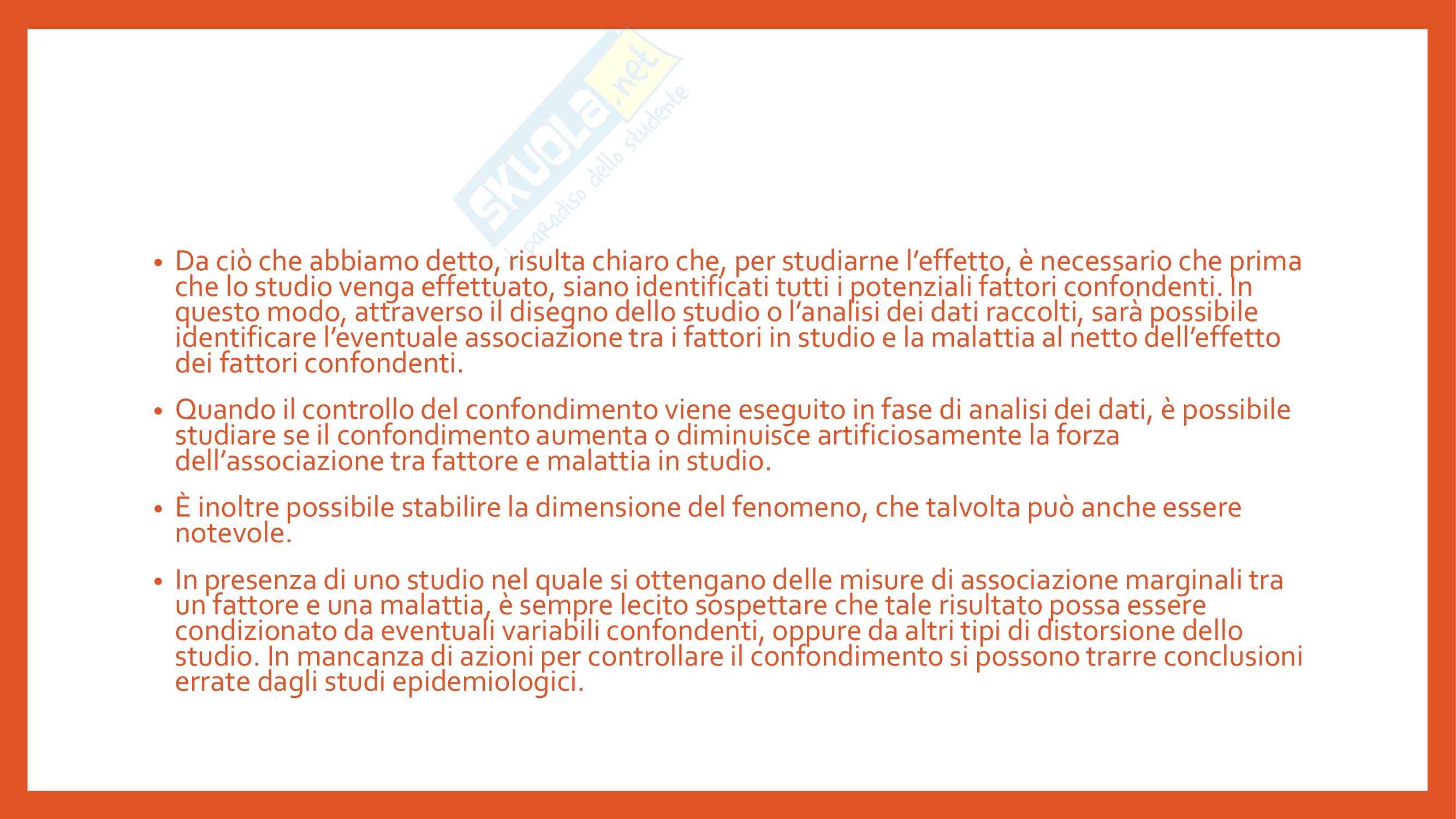 Epidemioologia - confondimento e interazione Pag. 6