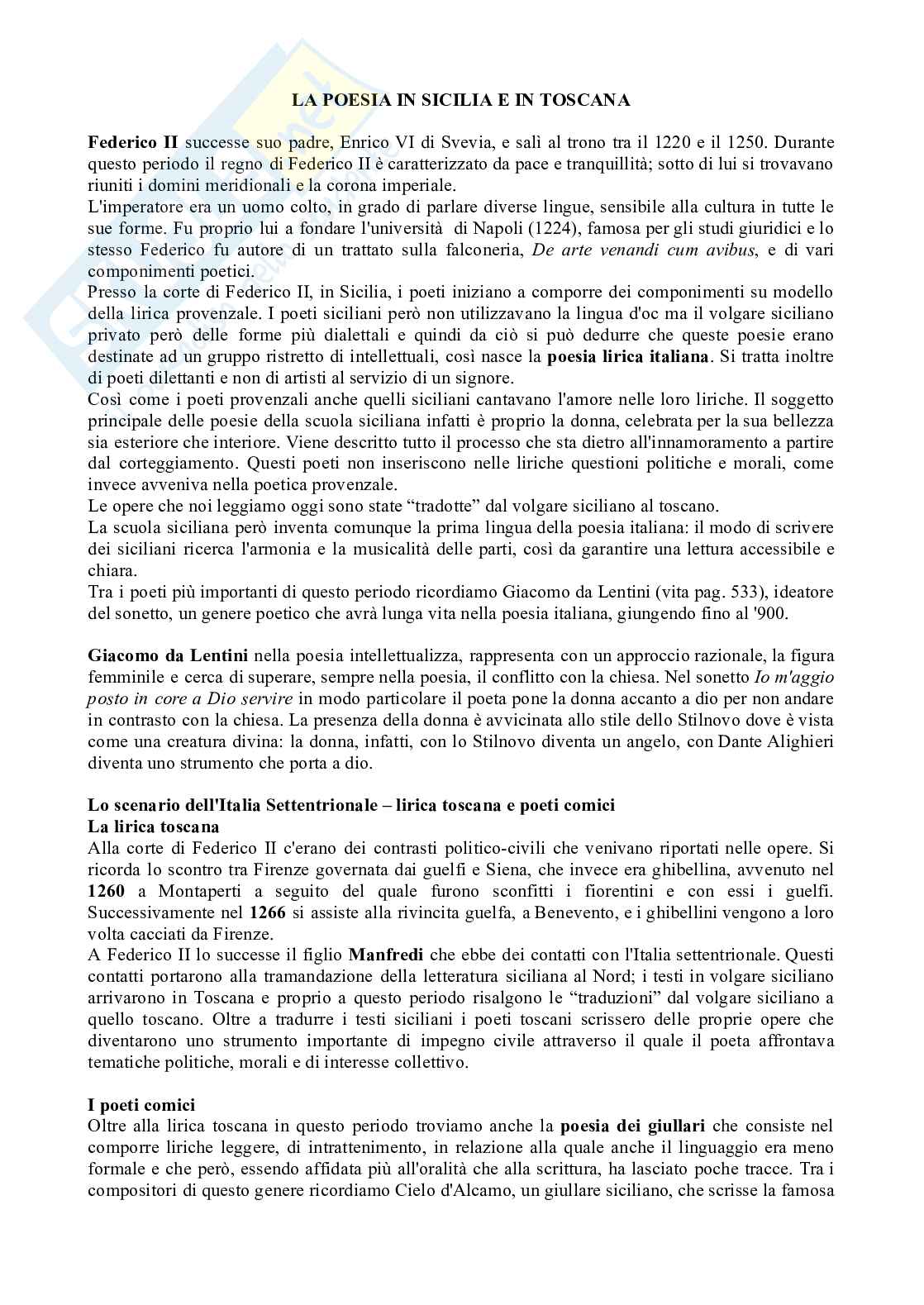 Poesia in Sicilia e in Toscana Pag. 1
