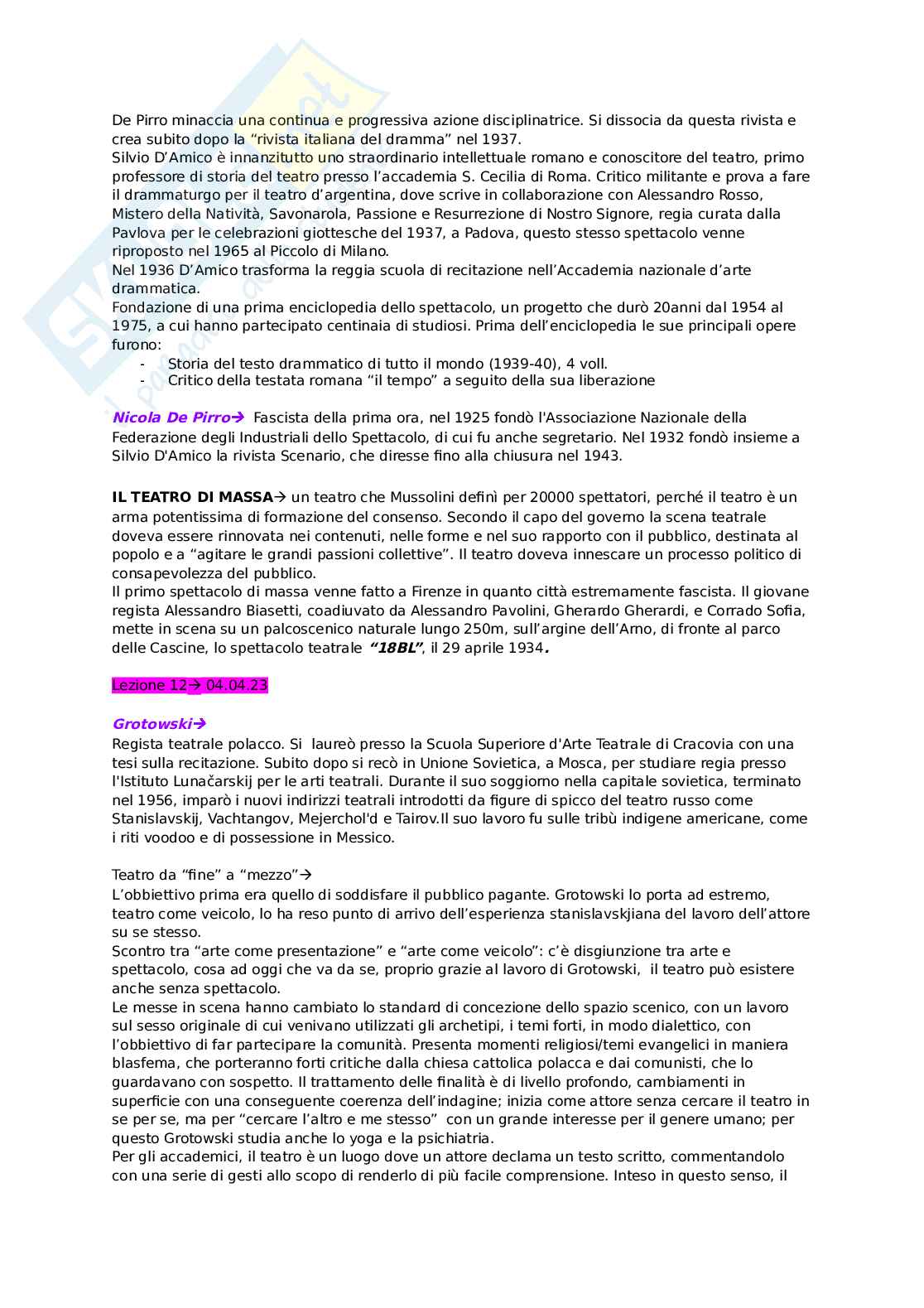 Storia del teatro contemporaneo Pag. 21