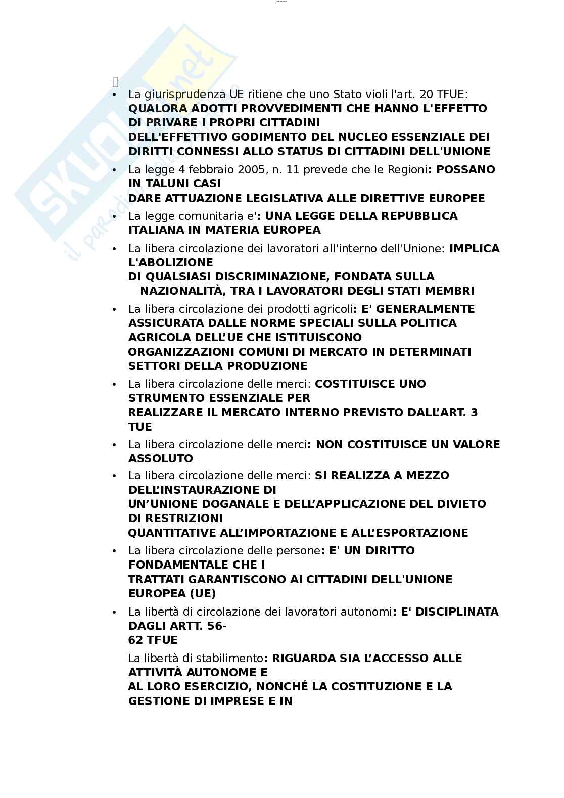 Paniere esame Diritto comunitario  Pag. 21