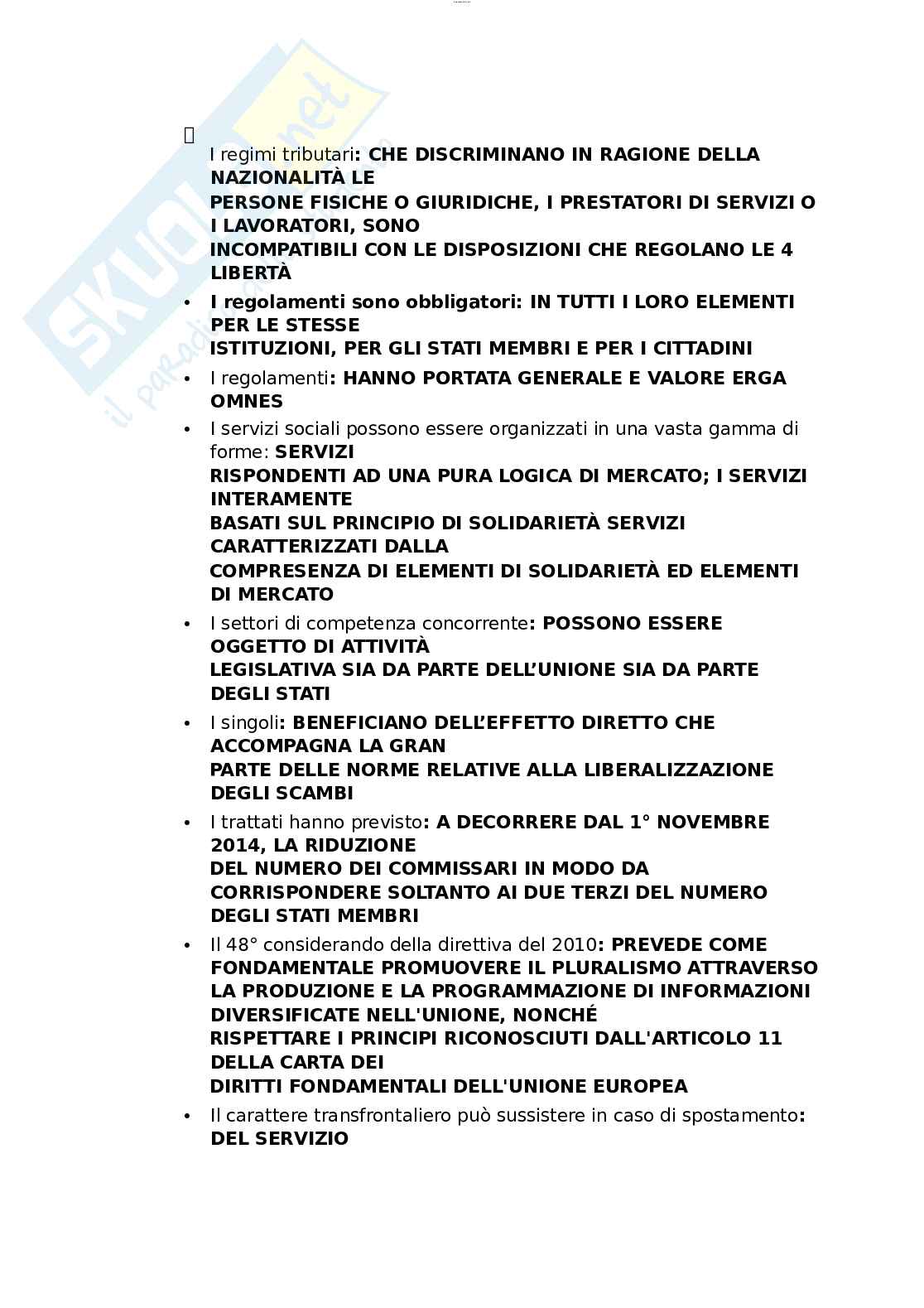 Paniere esame Diritto comunitario  Pag. 6