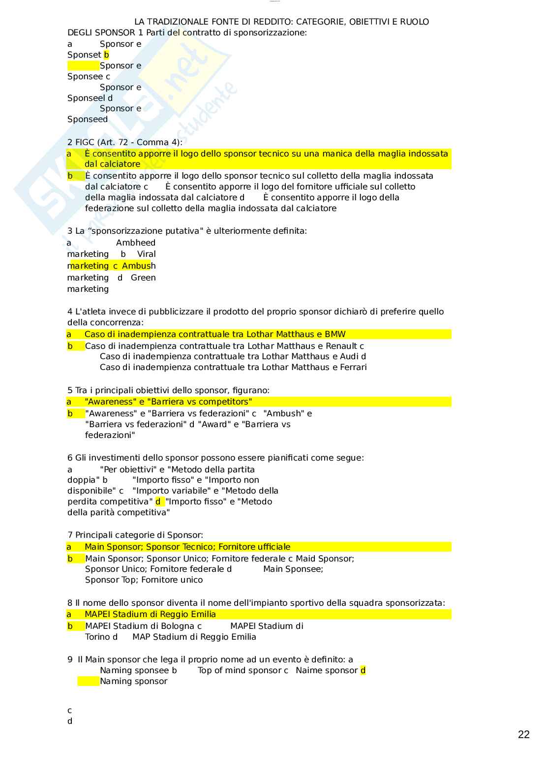 Paniere esame Diritto comunitario  Pag. 61