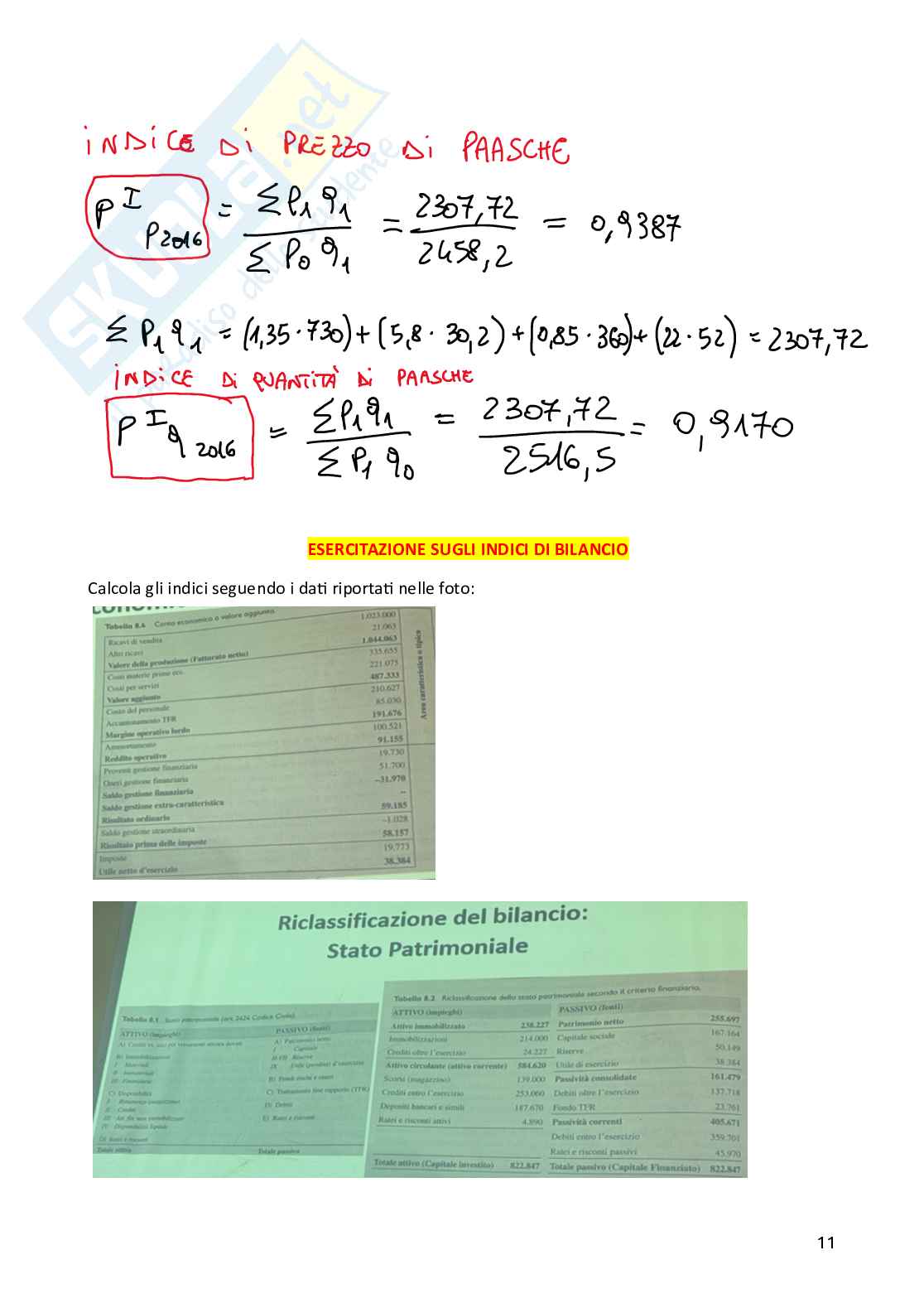 Esercitazioni Metodi statistici per il management svolte in aula  Pag. 11
