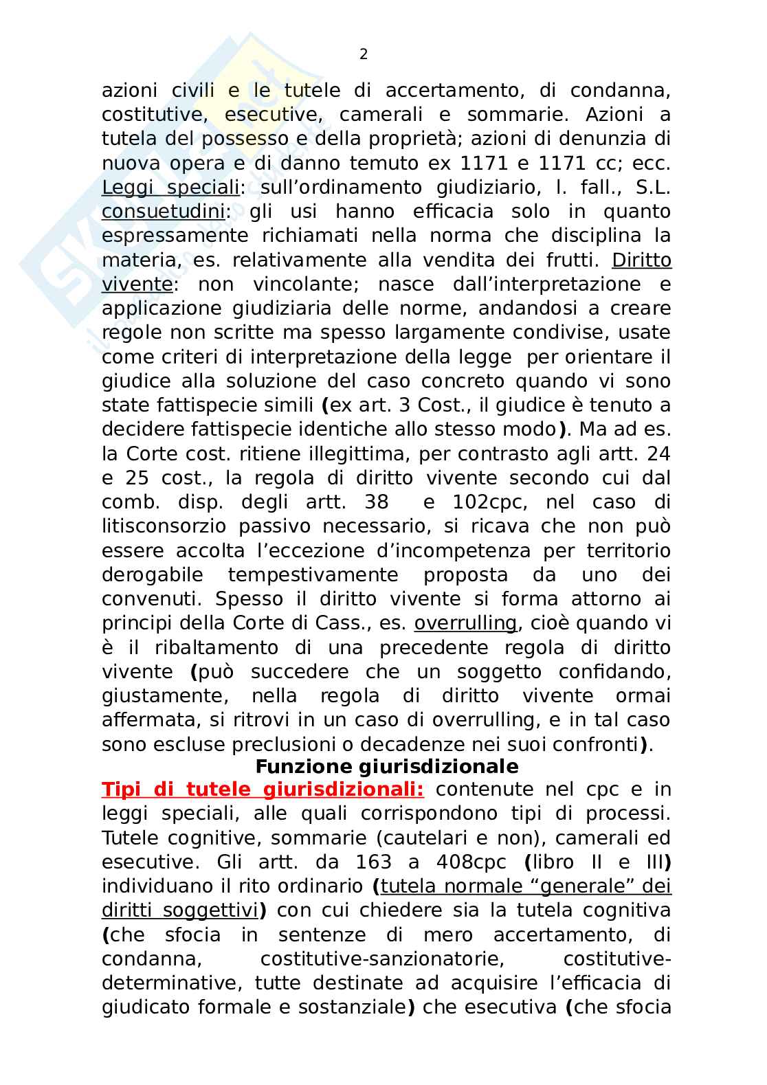 Riassunto esame Diritto processuale civile, Prof. Mancuso Carlo, libro consigliato Corso base di diritto processuale civile, Arieta-De Santis-Montesano Pag. 2