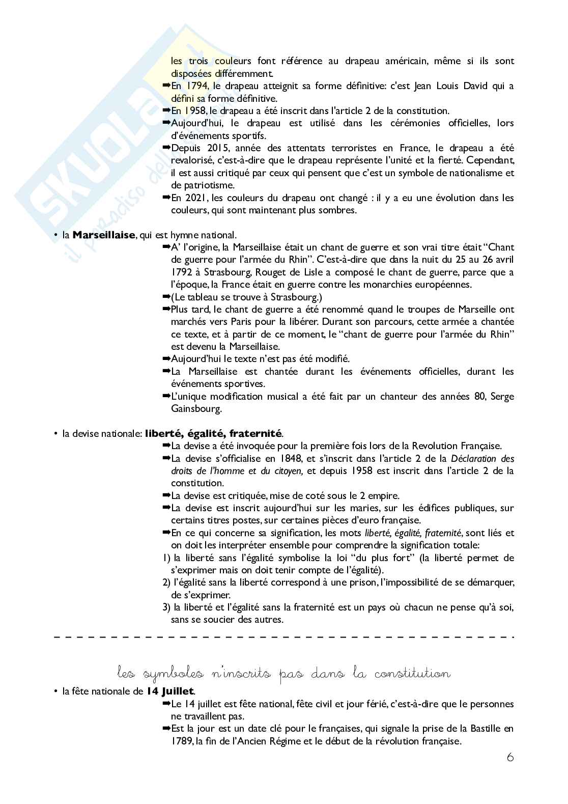 Les institutions de la France Pag. 6