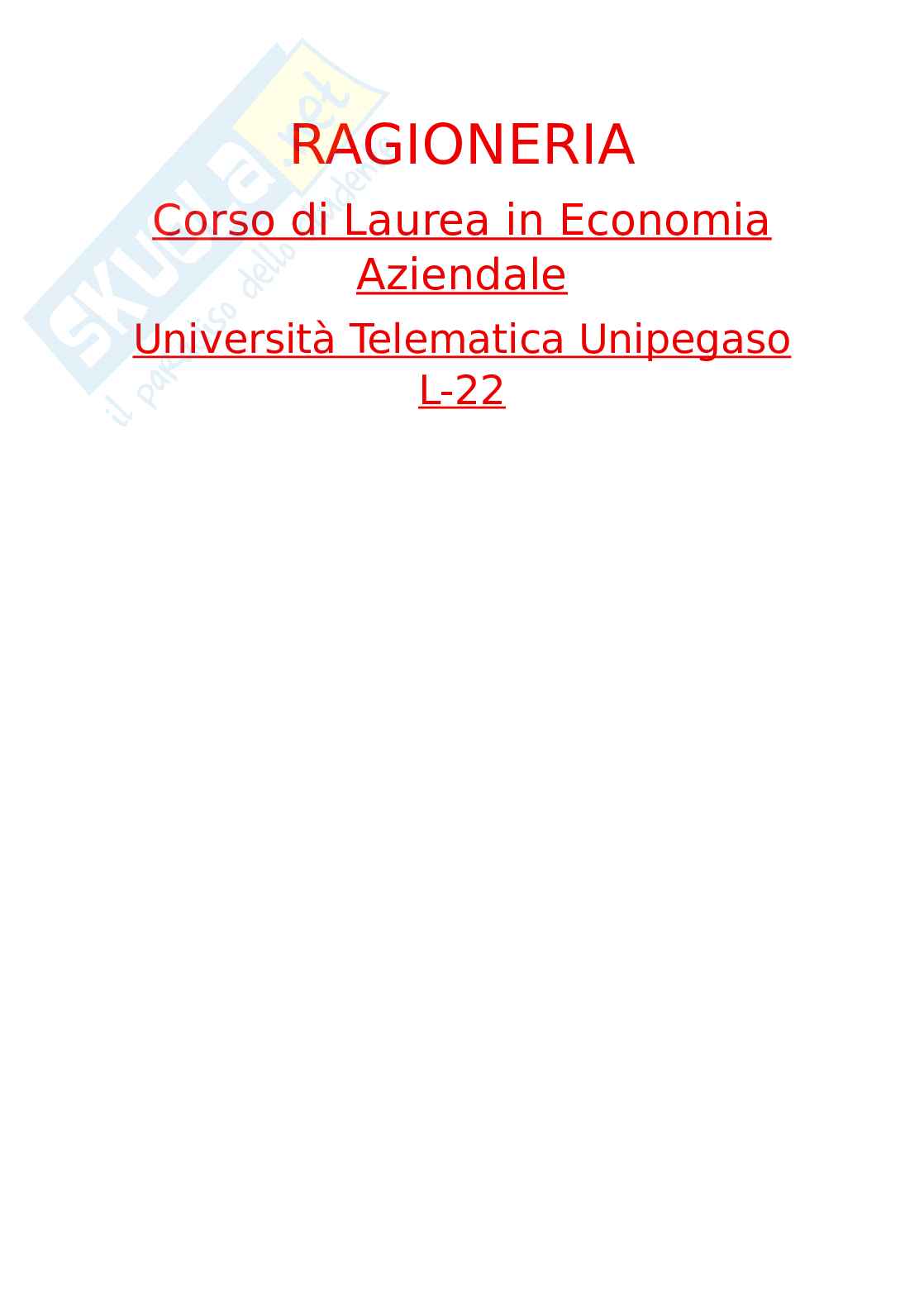 Paniere esame Ragioneria generale ed applicata Pag. 1