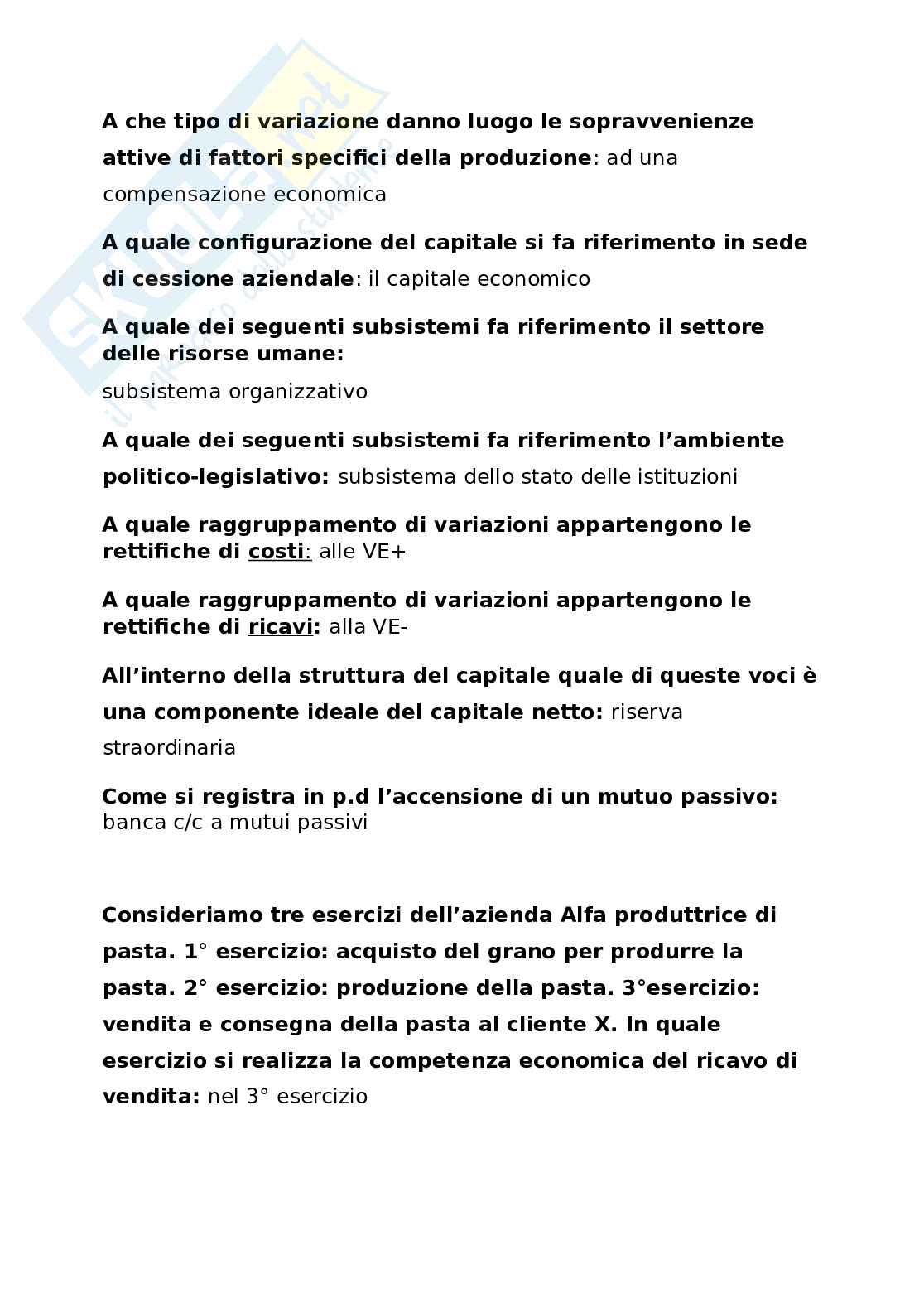 Paniere esame Ragioneria generale ed applicata Pag. 2
