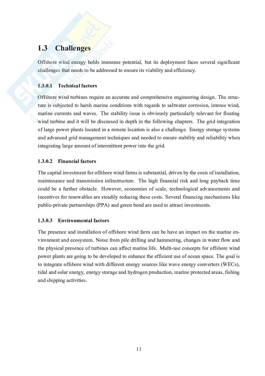 Tesi - Hydraulic response of a spar-type floating wind turbine for varying wind speed and pitch control Pag. 11