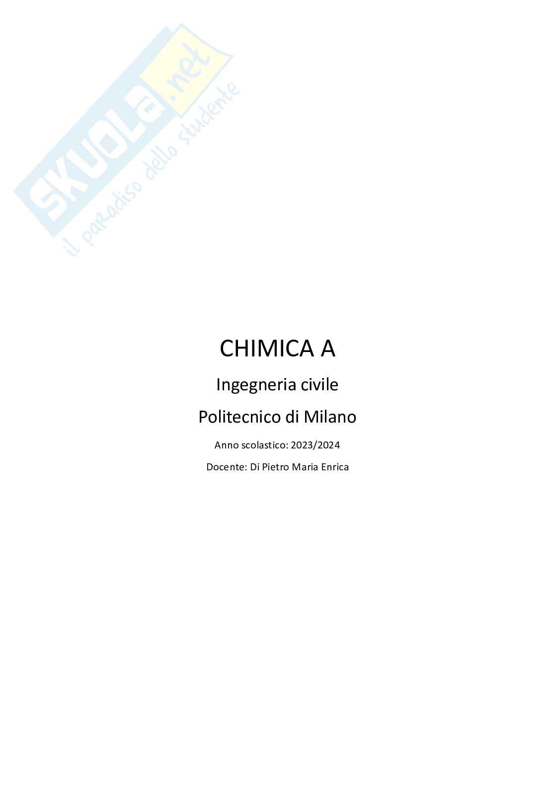 Chimica a Pag. 1