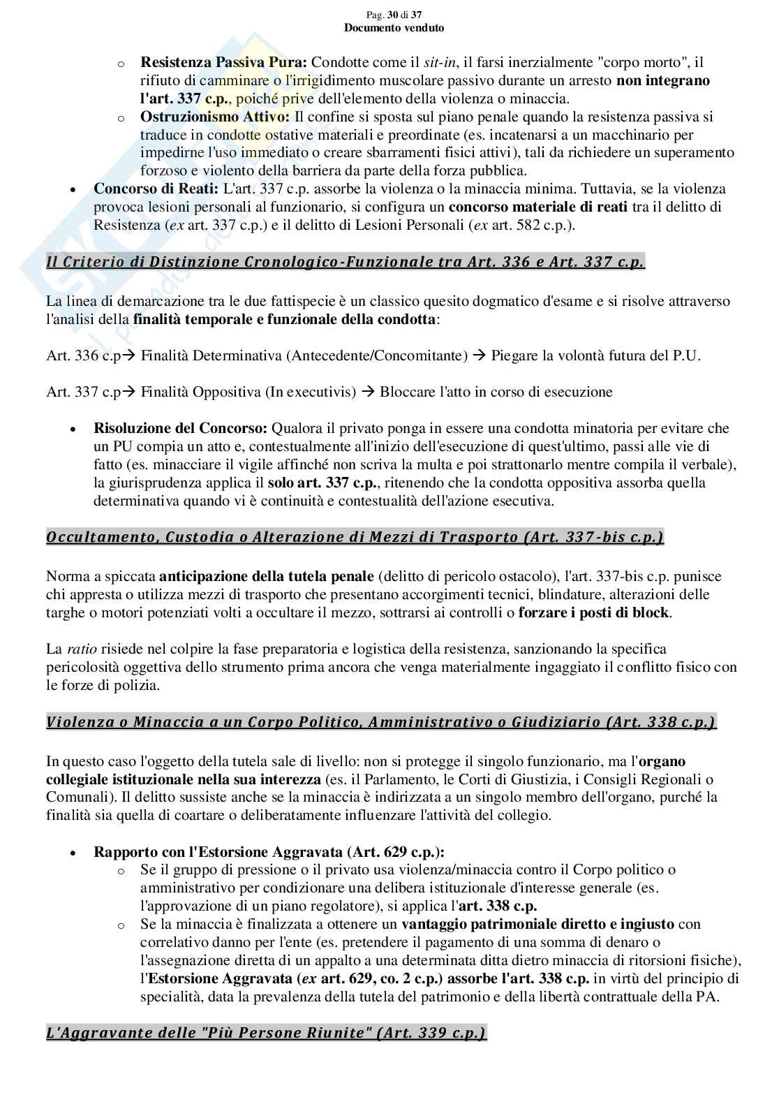 Riassunto esame Diritto Penale, Prof. Marra Gabriele, libro consigliato Lineamenti di diritto penale speciale (Parte dei delitti contro P.A.), Bartoli, Pellissaro, Seminara Pag. 31