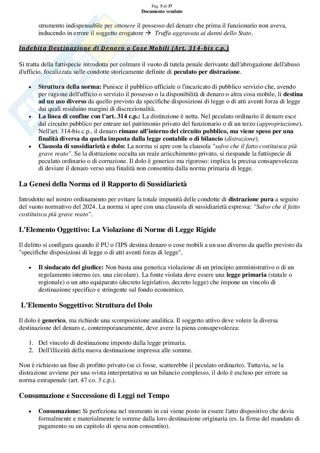 Riassunto esame Diritto Penale, Prof. Marra Gabriele, libro consigliato Lineamenti di diritto penale speciale (Parte dei delitti contro P.A.), Bartoli, Pellissaro, Seminara Pag. 6