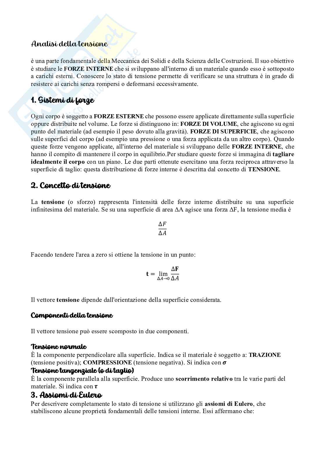 Argomenti di Scienza delle costruzioni Pag. 6