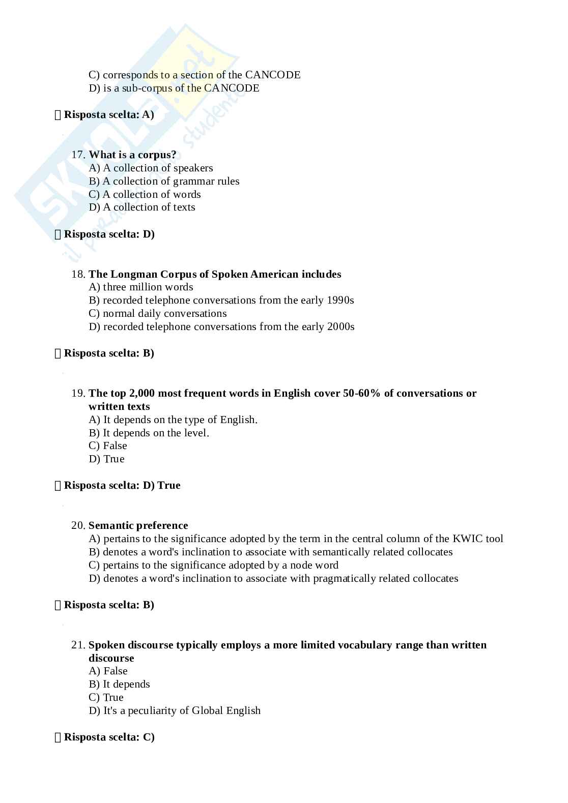 Paniere Lingua e traduzione inglese 4 Pag. 61