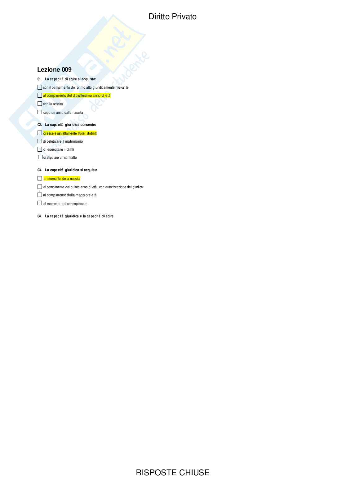 Diritto privato - Paniere compilato Pag. 16