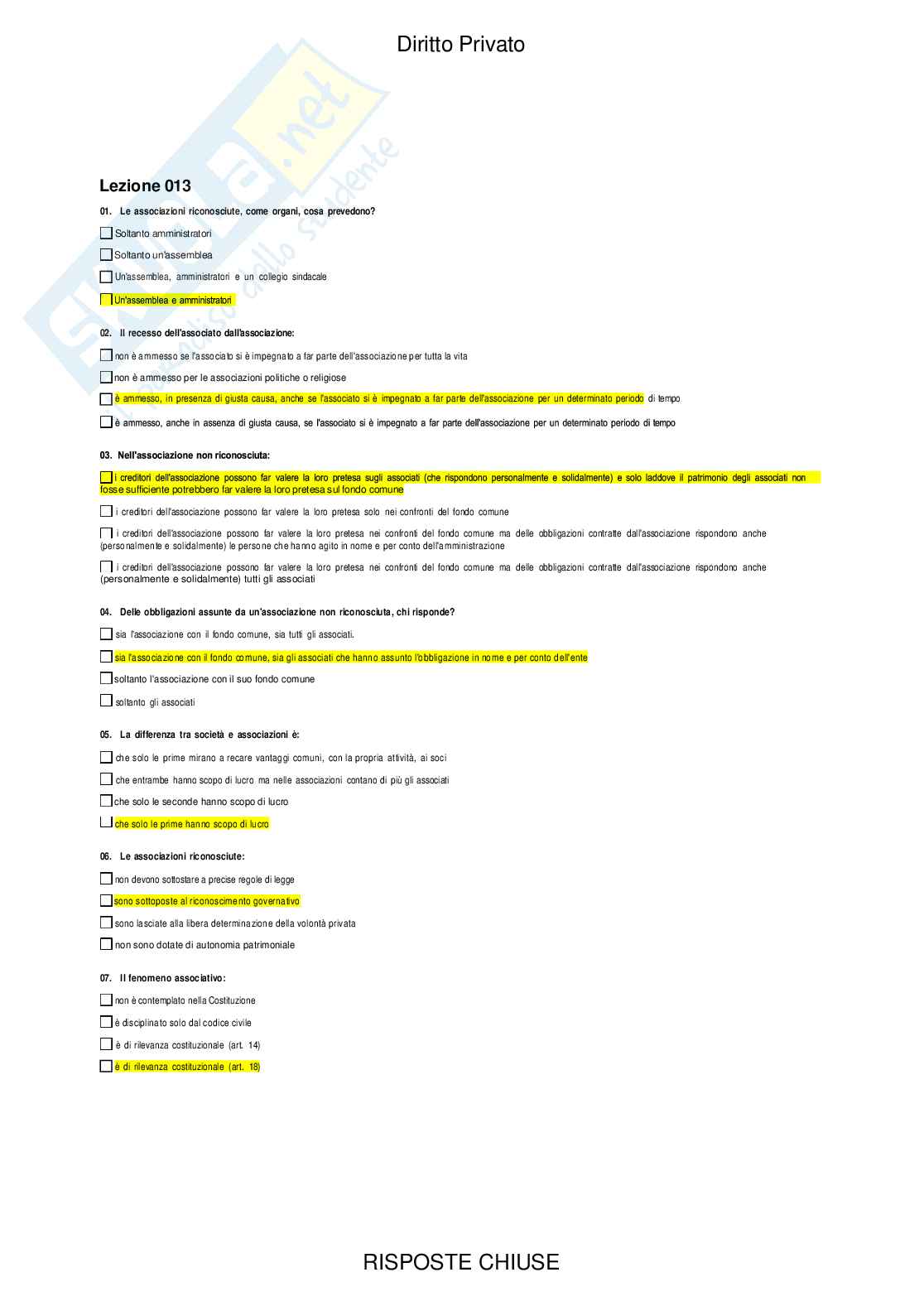 Diritto privato - Paniere compilato Pag. 21