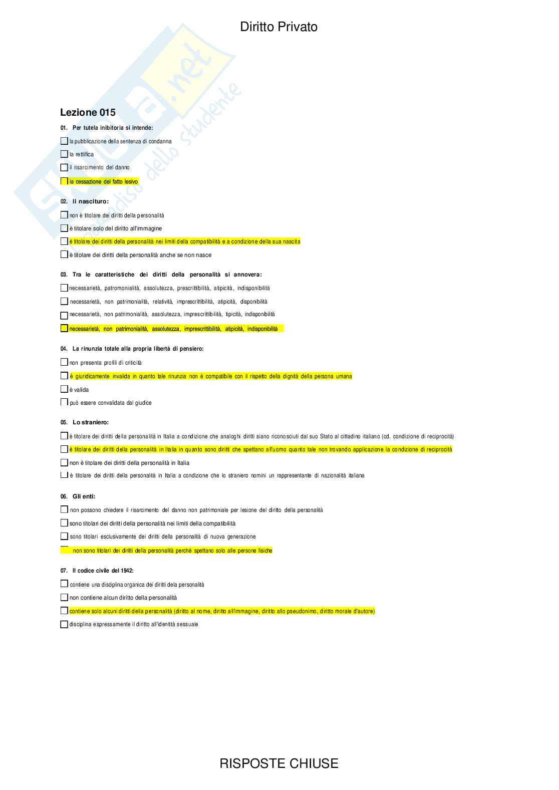 Diritto privato - Paniere compilato Pag. 26