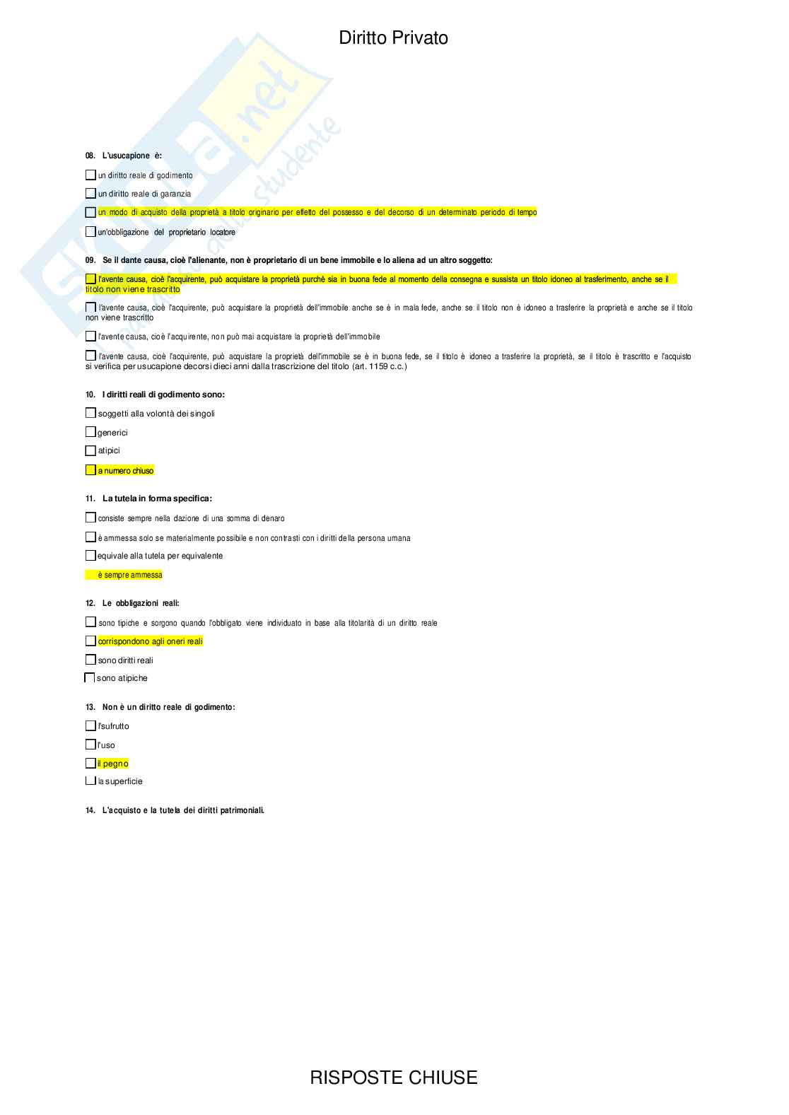 Diritto privato - Paniere compilato Pag. 41