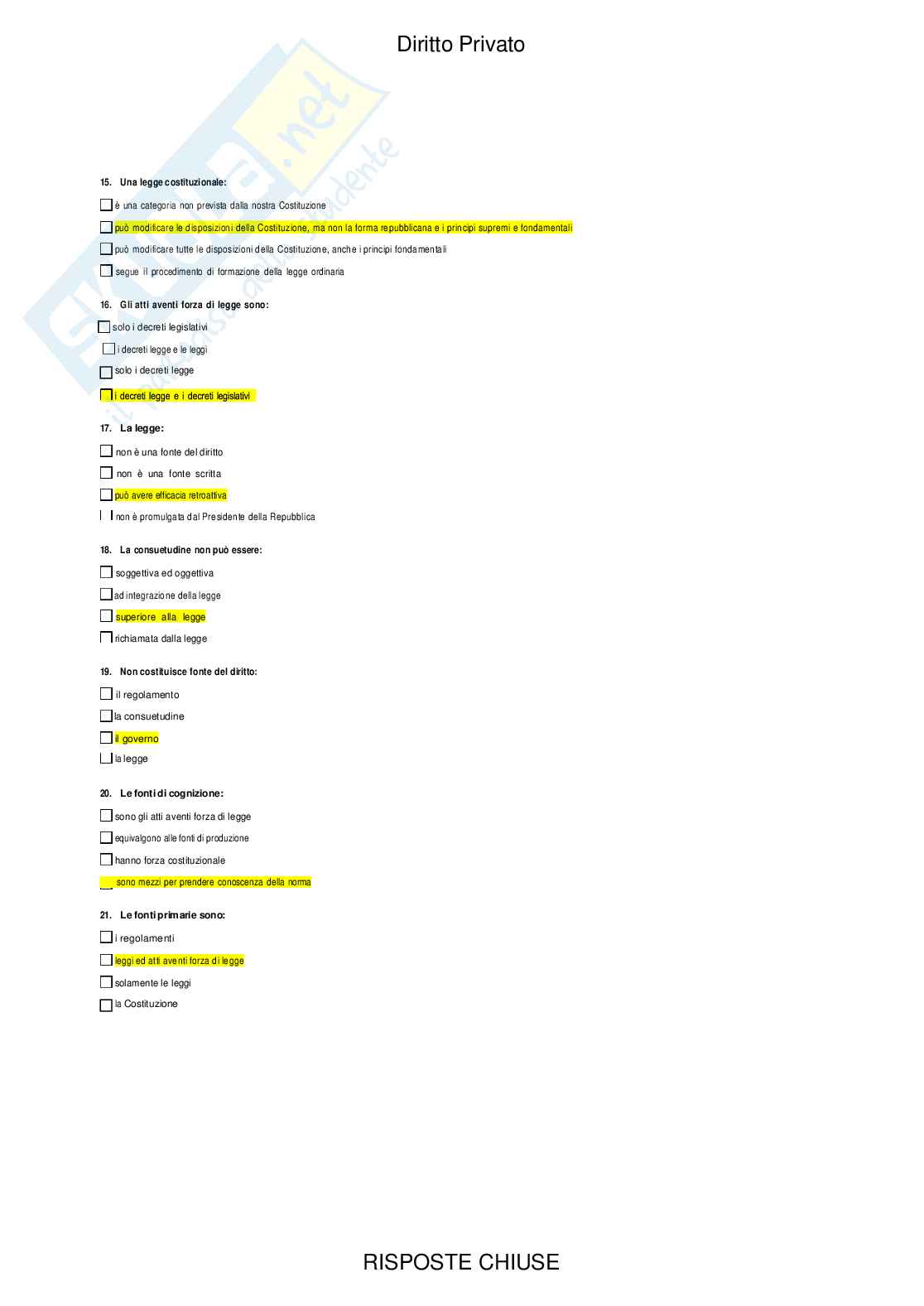 Diritto privato - Paniere compilato Pag. 6