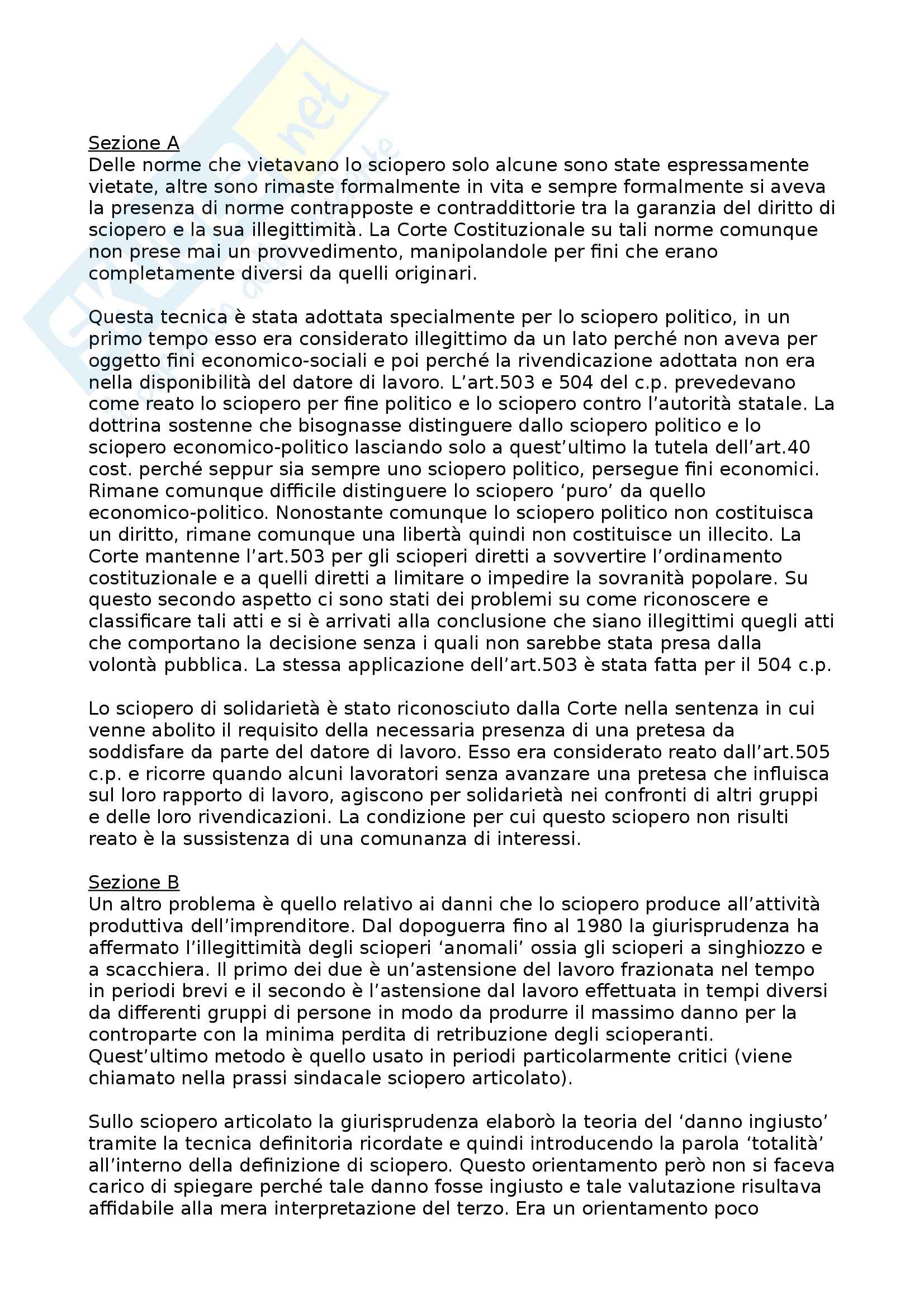 Riassunto esame Diritto del Lavoro: diritto sindacale, prof. Imberti Pag. 36