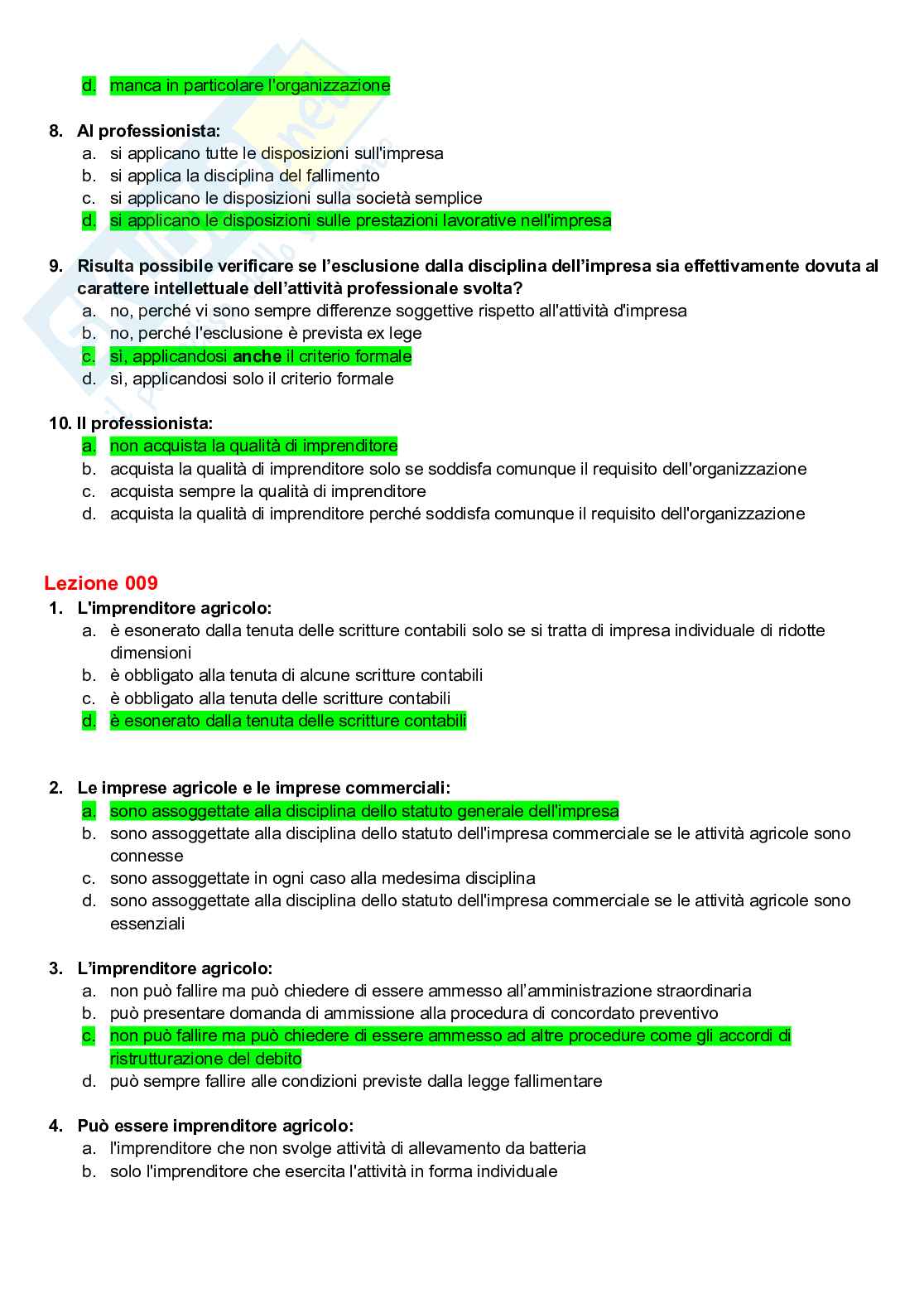 Paniere di Diritto commerciale  Pag. 11