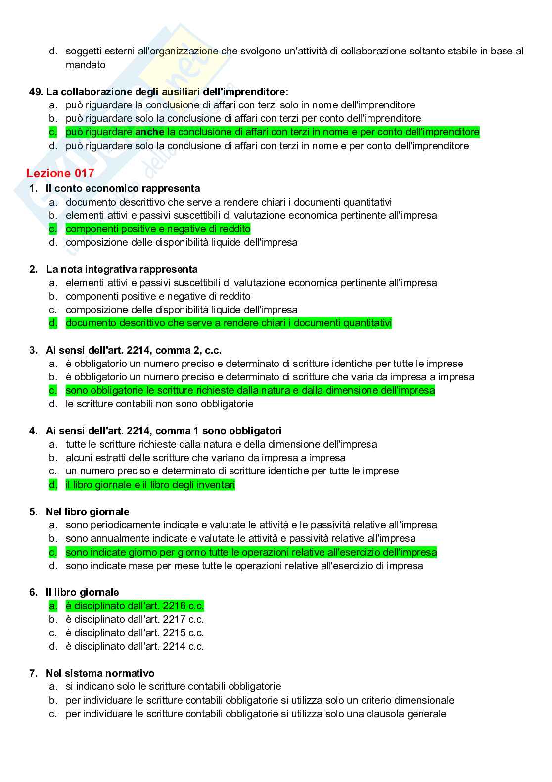 Paniere di Diritto commerciale  Pag. 31