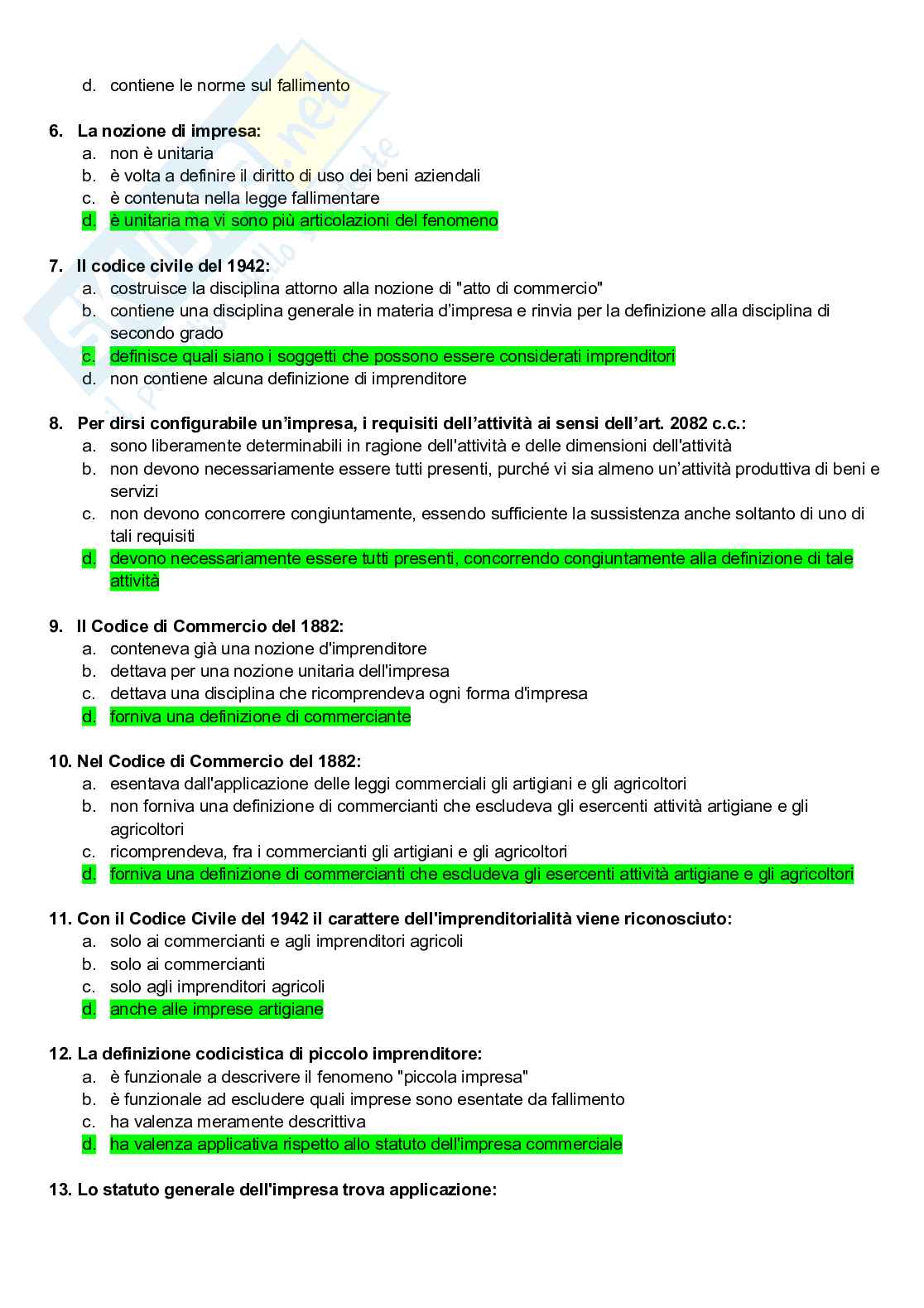 Paniere di Diritto commerciale  Pag. 6