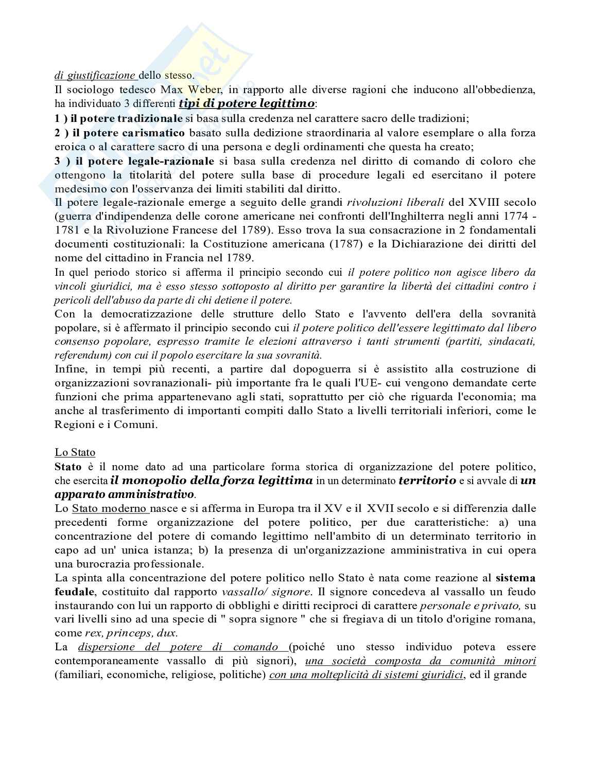 Riassunto esame Istituzioni di diritto costituzionale, Prof. Ferri Giampietro, libro consigliato Manuale di diritto pubblico, ventitresima edizione, Bin, Pitruzzella Pag. 2