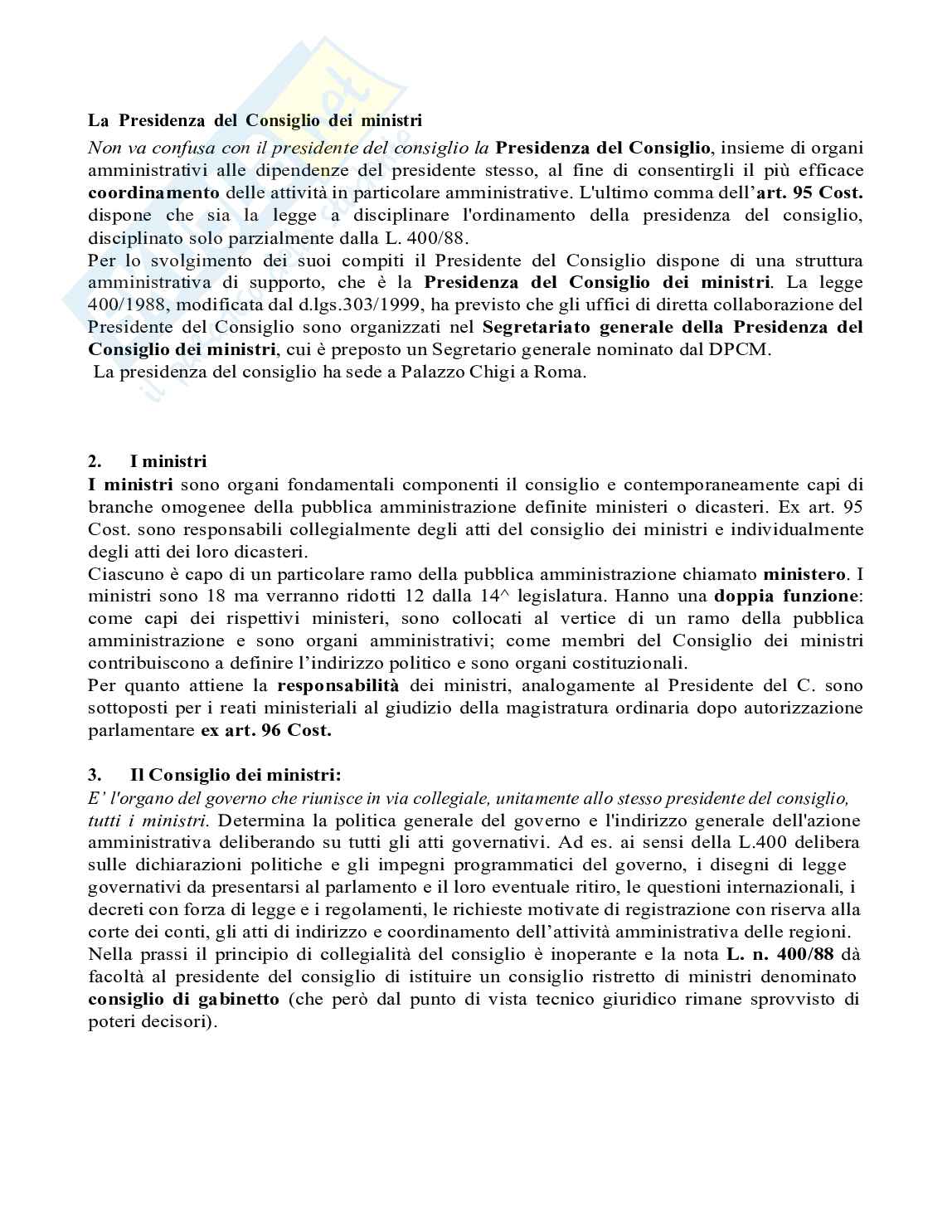 Riassunto esame Istituzioni di diritto costituzionale, Prof. Ferri Giampietro, libro consigliato Manuale di diritto pubblico, ventitresima edizione, Bin, Pitruzzella Pag. 46