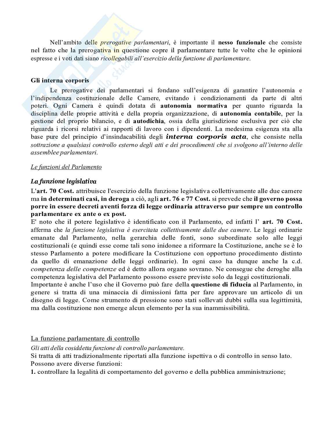 Riassunto esame Istituzioni di diritto costituzionale, Prof. Ferri Giampietro, libro consigliato Manuale di diritto pubblico, ventitresima edizione, Bin, Pitruzzella Pag. 56