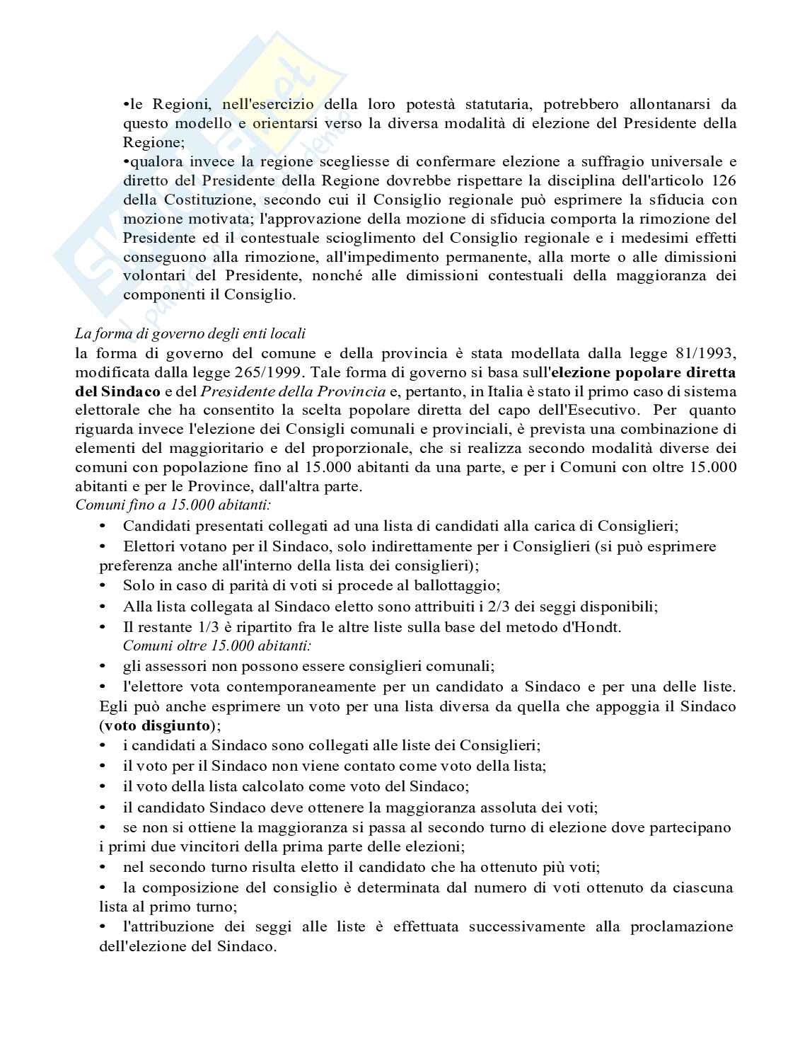 Riassunto esame Istituzioni di diritto costituzionale, Prof. Ferri Giampietro, libro consigliato Manuale di diritto pubblico, ventitresima edizione, Bin, Pitruzzella Pag. 71