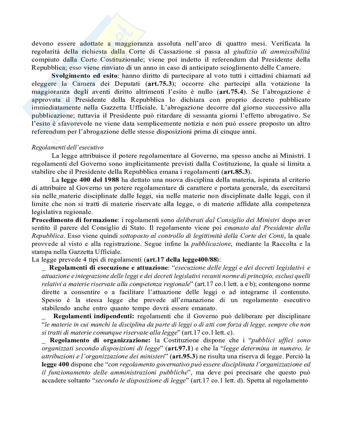 Riassunto esame Istituzioni di diritto costituzionale, Prof. Ferri Giampietro, libro consigliato Manuale di diritto pubblico, ventitresima edizione, Bin, Pitruzzella Pag. 96