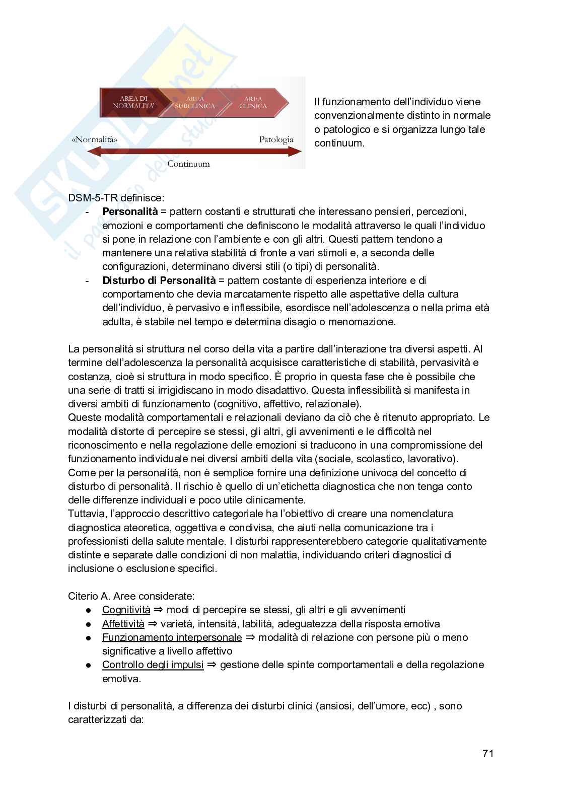 Psicologia clinica  Pag. 71