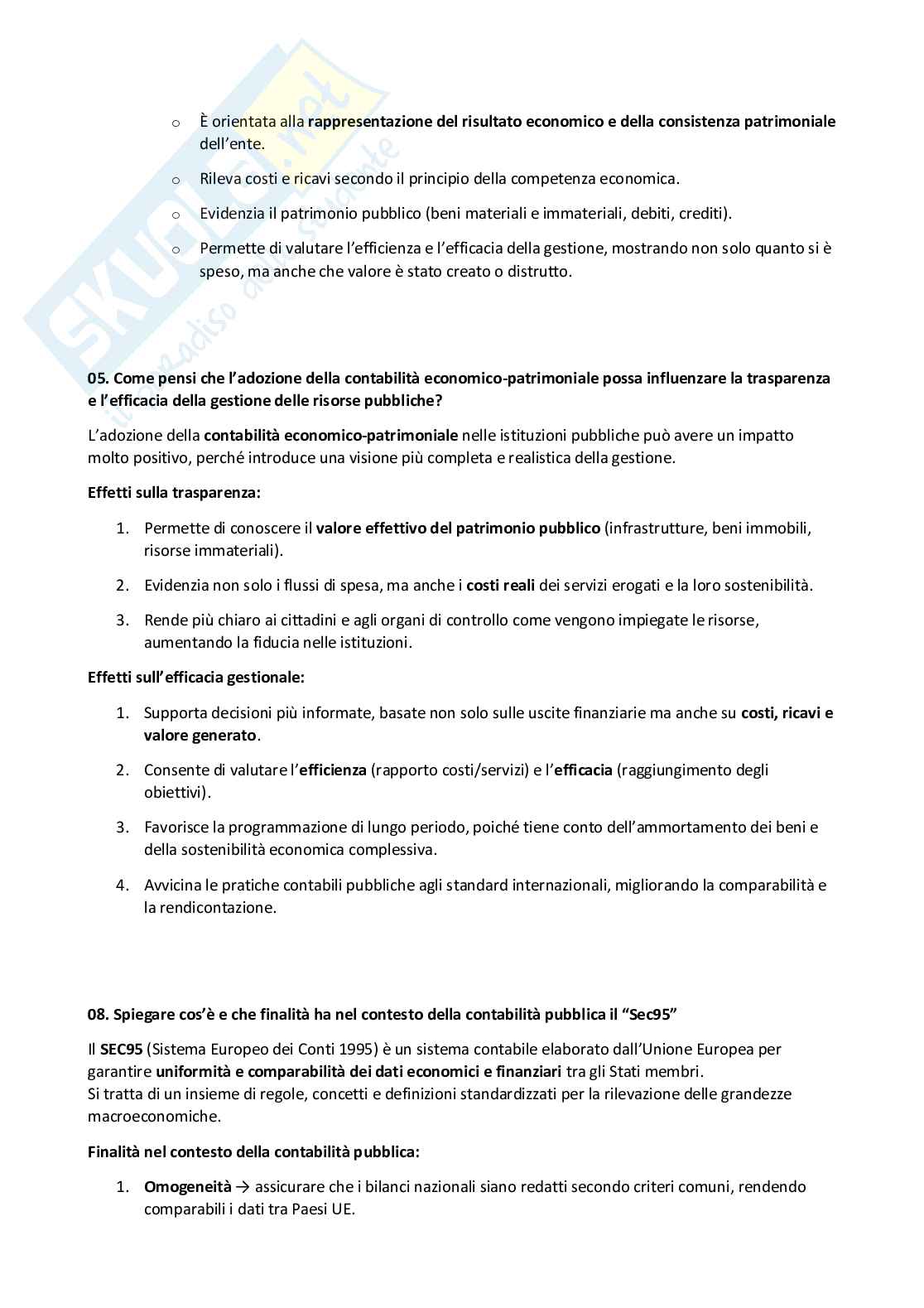 Paniere Organizzazione e contabilità delle amministrazioni e dei servizi pubblici - Risposte aperte (2025) Pag. 51