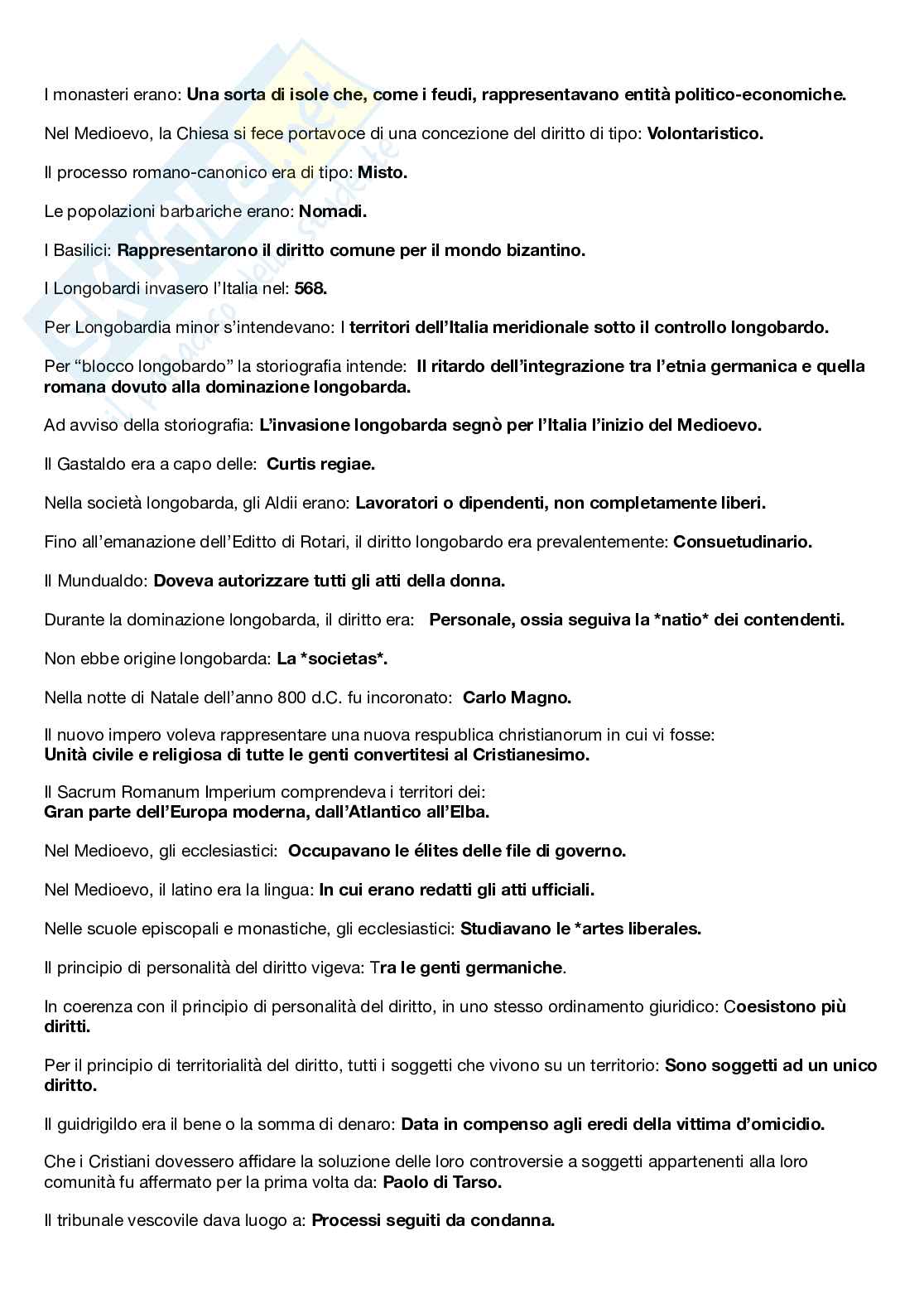 Paniere aggiornato 2025 - Storia del diritto dal Medioevo all'età contemporanea Pag. 2