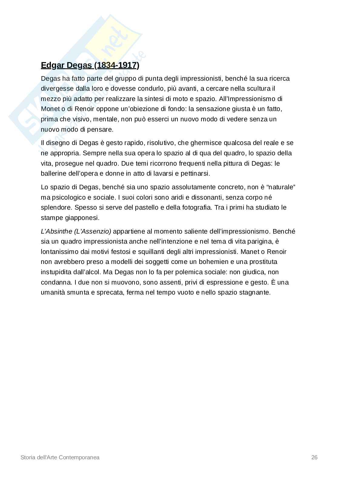Storia dell'Arte (dal Neoclassicimo alle Avanguardie) Pag. 26