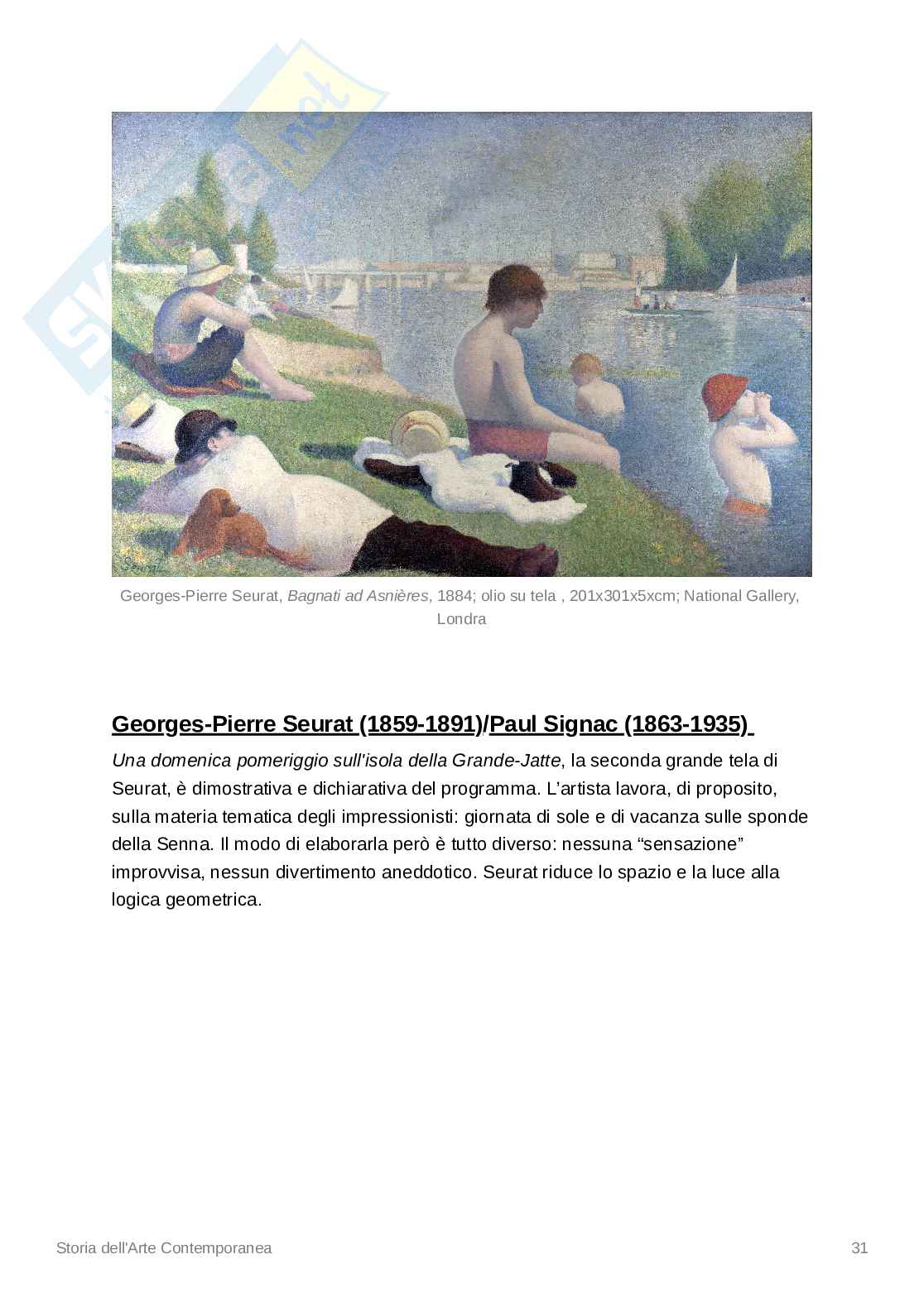 Storia dell'Arte (dal Neoclassicimo alle Avanguardie) Pag. 31