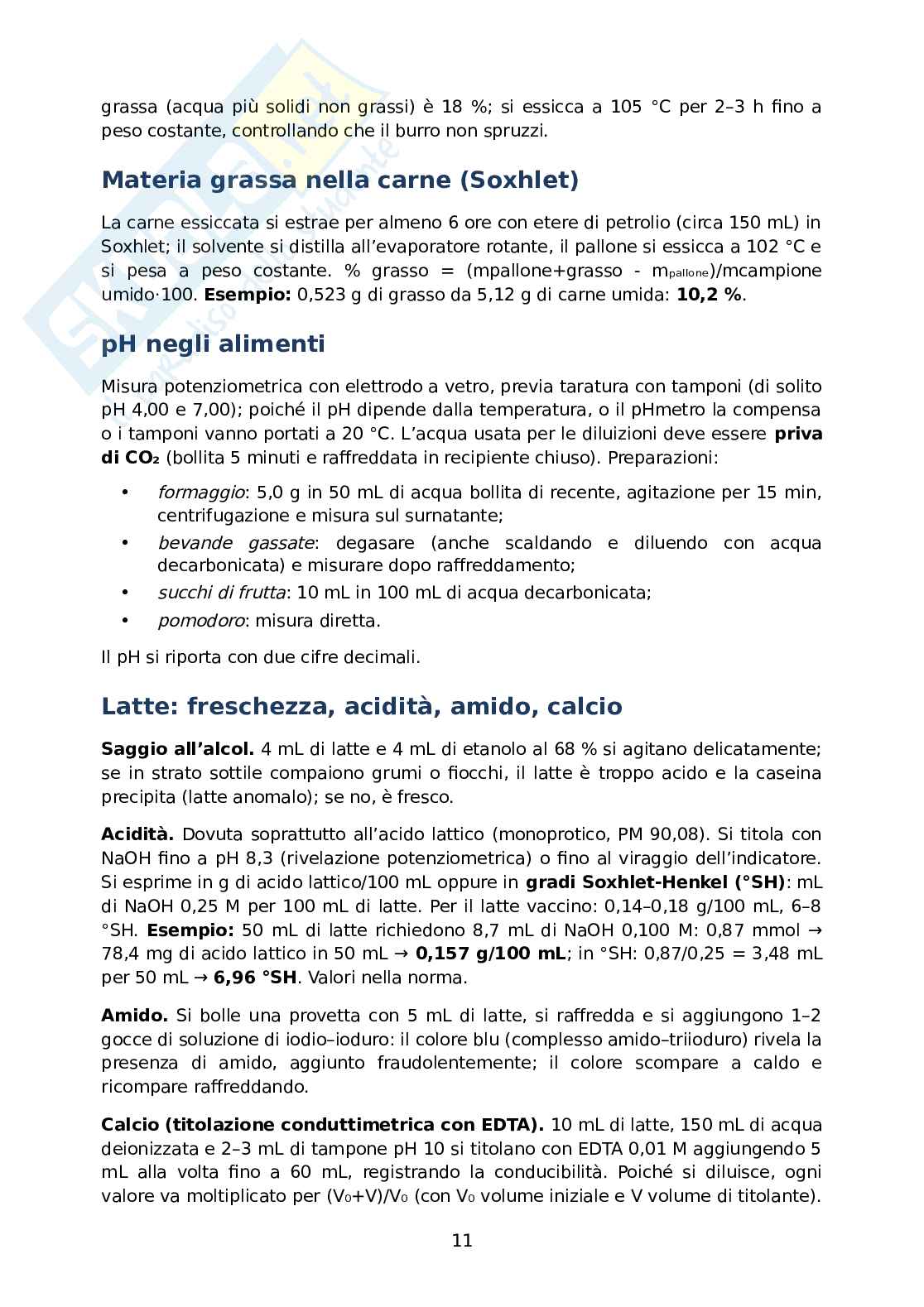 Appunti di Analisi chimica degli alimenti Pag. 11