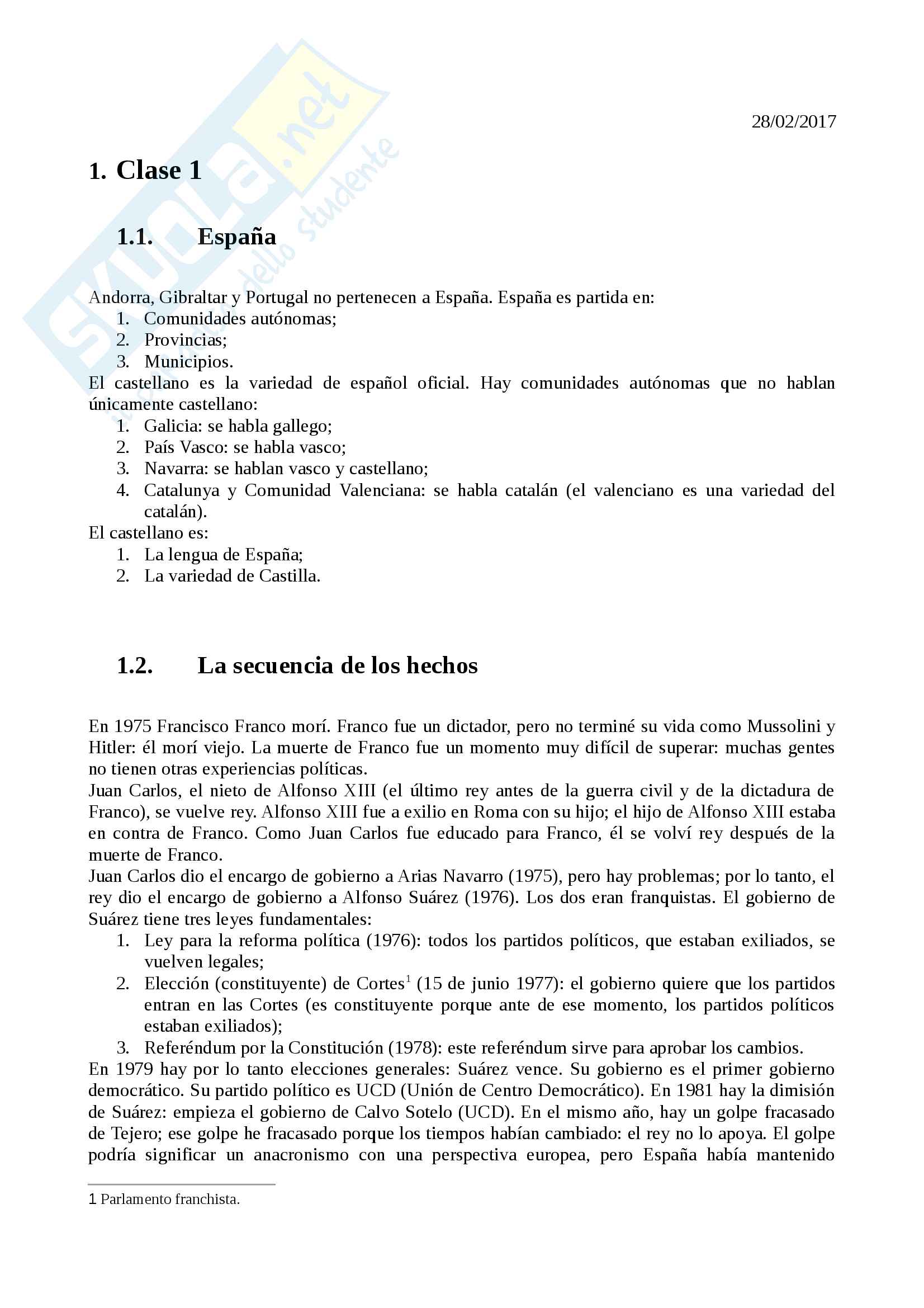 Cultura politica spagnola 1975-2017 Pag. 1