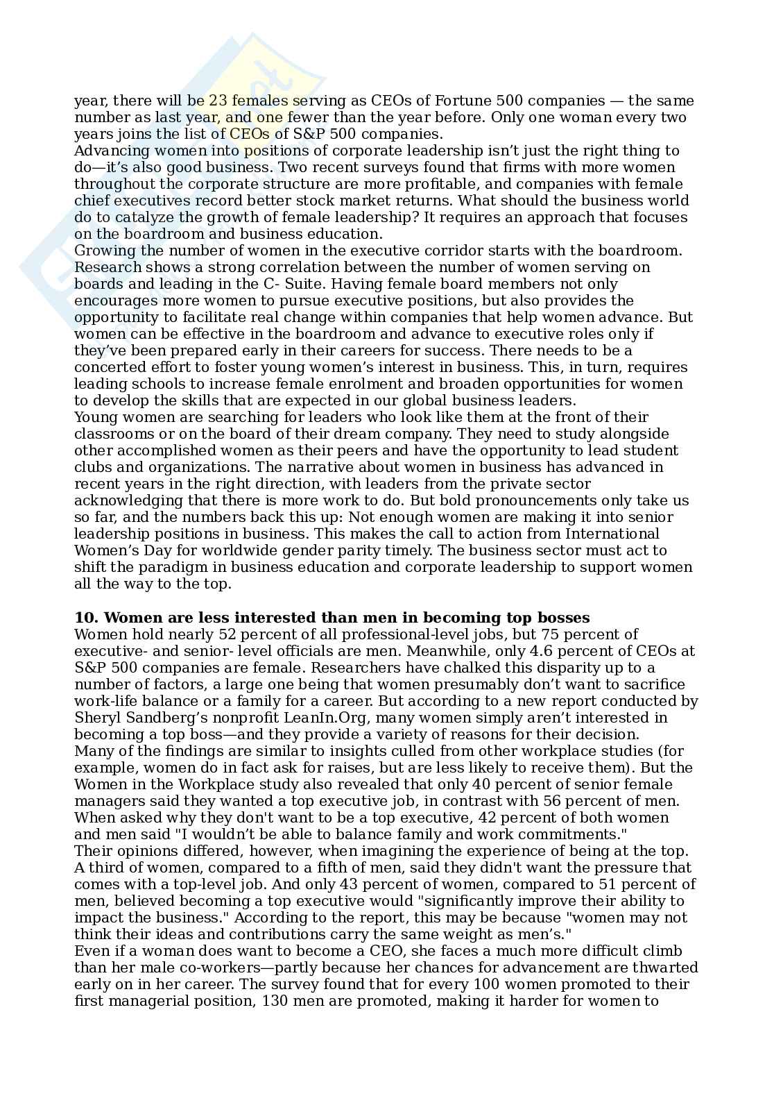 Lingua inglese orale  Pag. 11