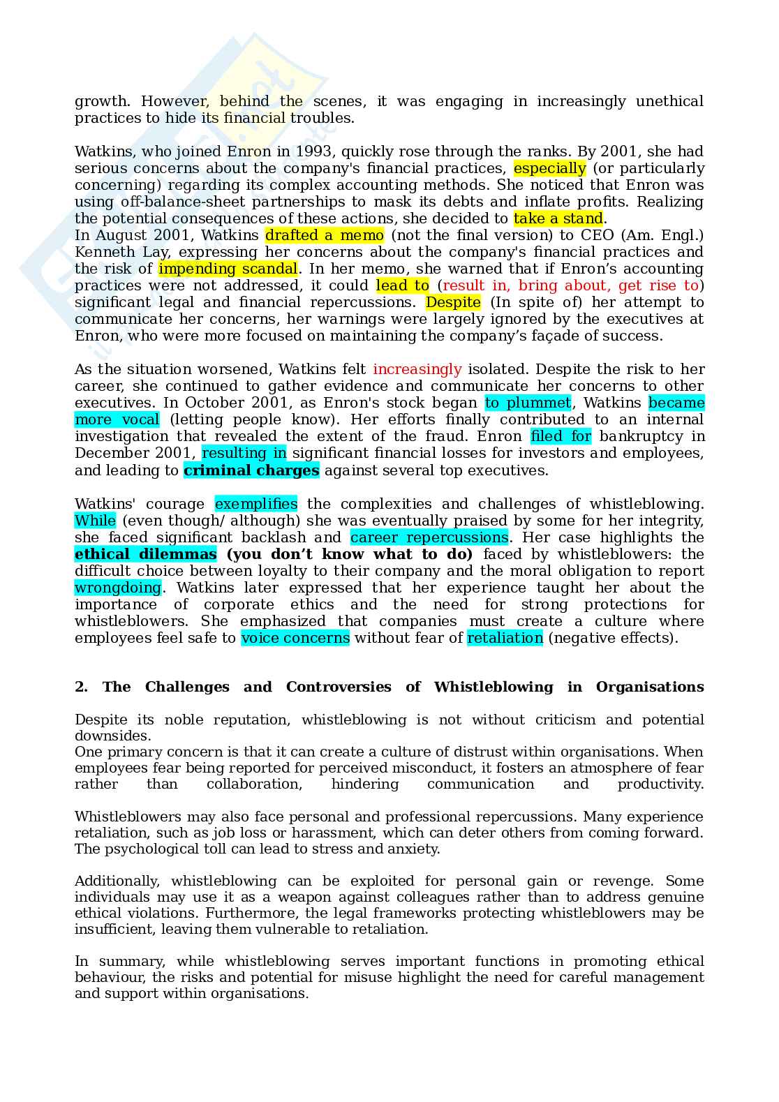 Lingua inglese orale  Pag. 2