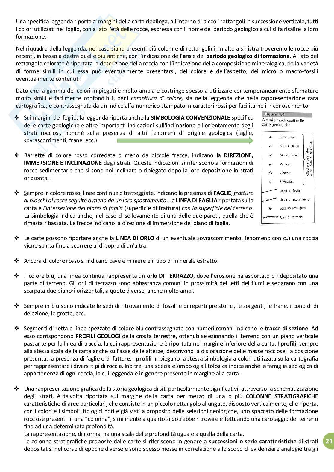 Riassunto esame Geografia e Didattica della Geografia, prof. Ugolini, libro consigliato Geocartografia, Guida alla lettura delle carte geotopografiche, Lavagna, Lucarno Pag. 21