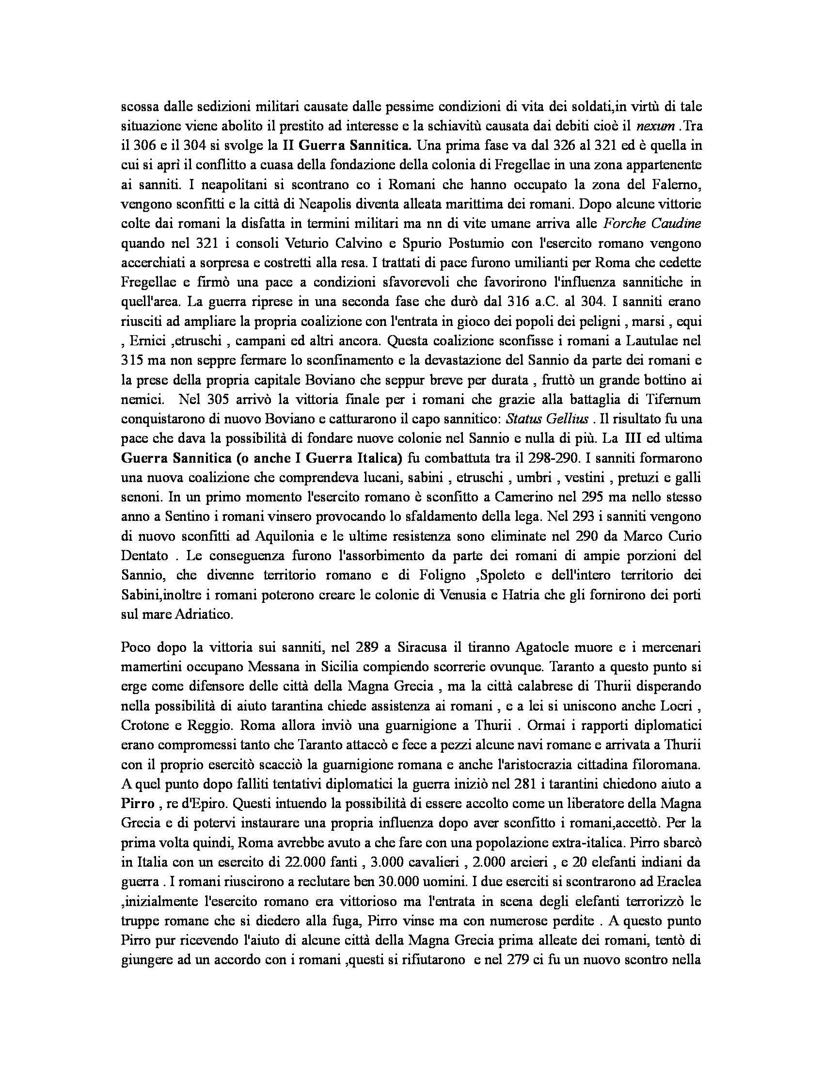 Riassunto esame Storia romana, prof. Soricelli, libro consigliato Introduzione alla storia di Roma, Gabba, Foroboschi Pag. 6