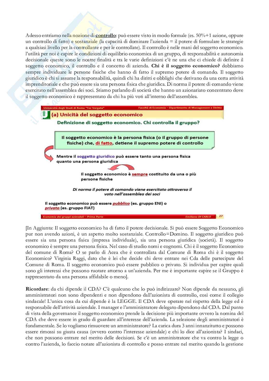 Appunti Economia dei gruppi aziendali Pag. 26