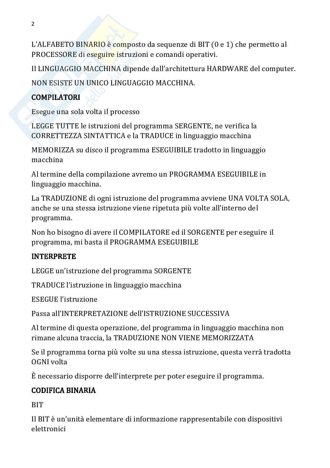 Fondamenti di informatica Pag. 2
