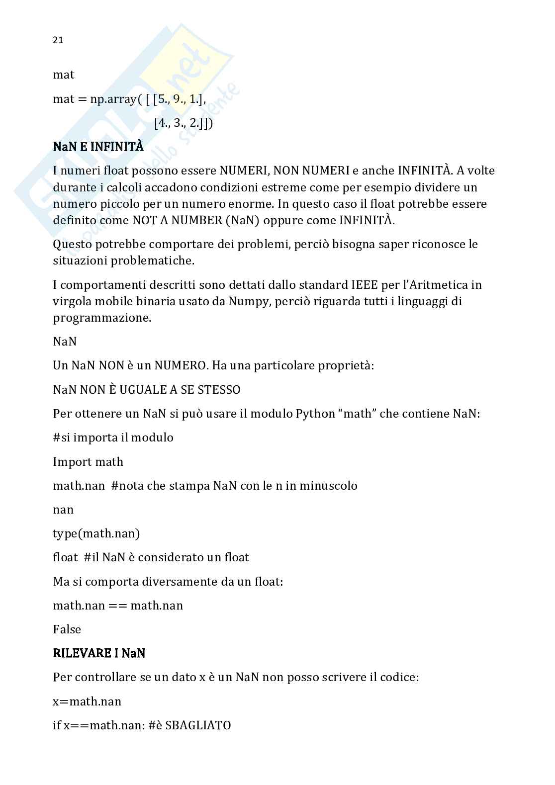 Fondamenti di informatica Pag. 21