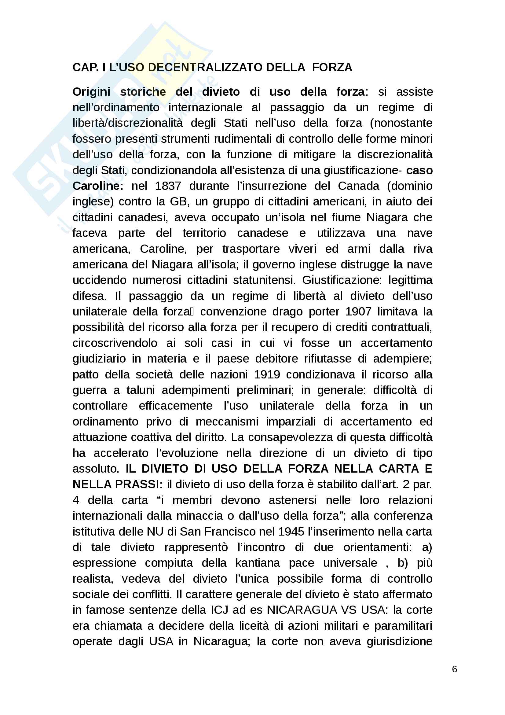 Riassunto esame diritto internazionale, Bufalini, libro consigliato Diritto internazionale di Cannizzaro Pag. 6