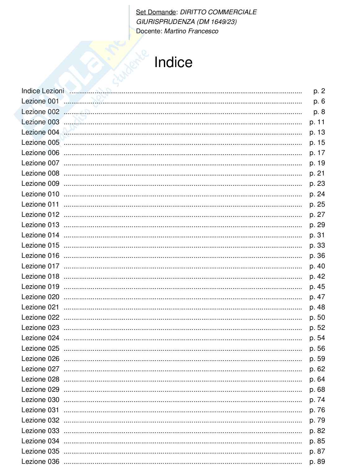 Set domande Diritto commerciale Pag. 2